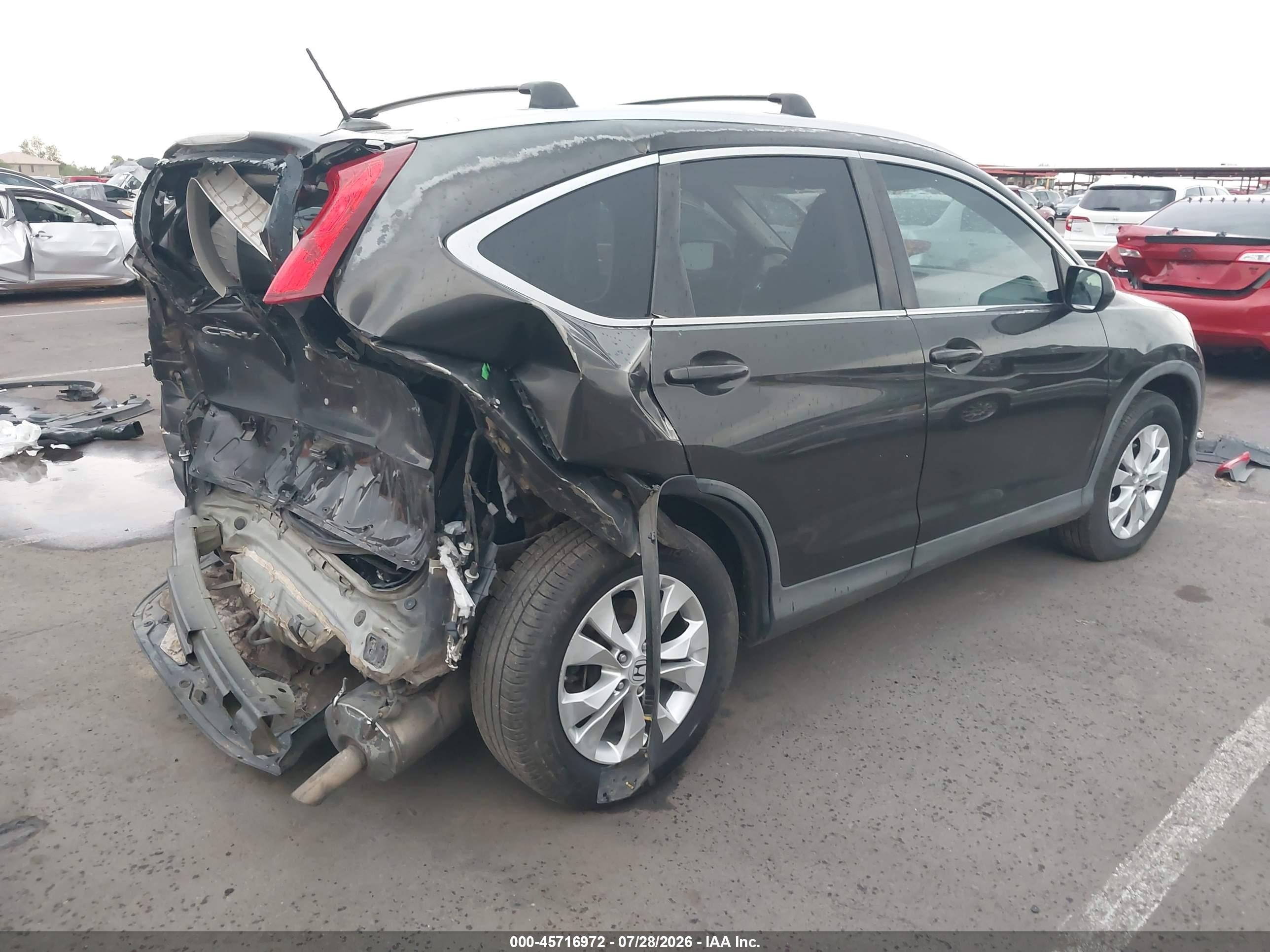 2013 Honda Cr-v Ex-l Brown vin: 5J6RM4H73DL015711