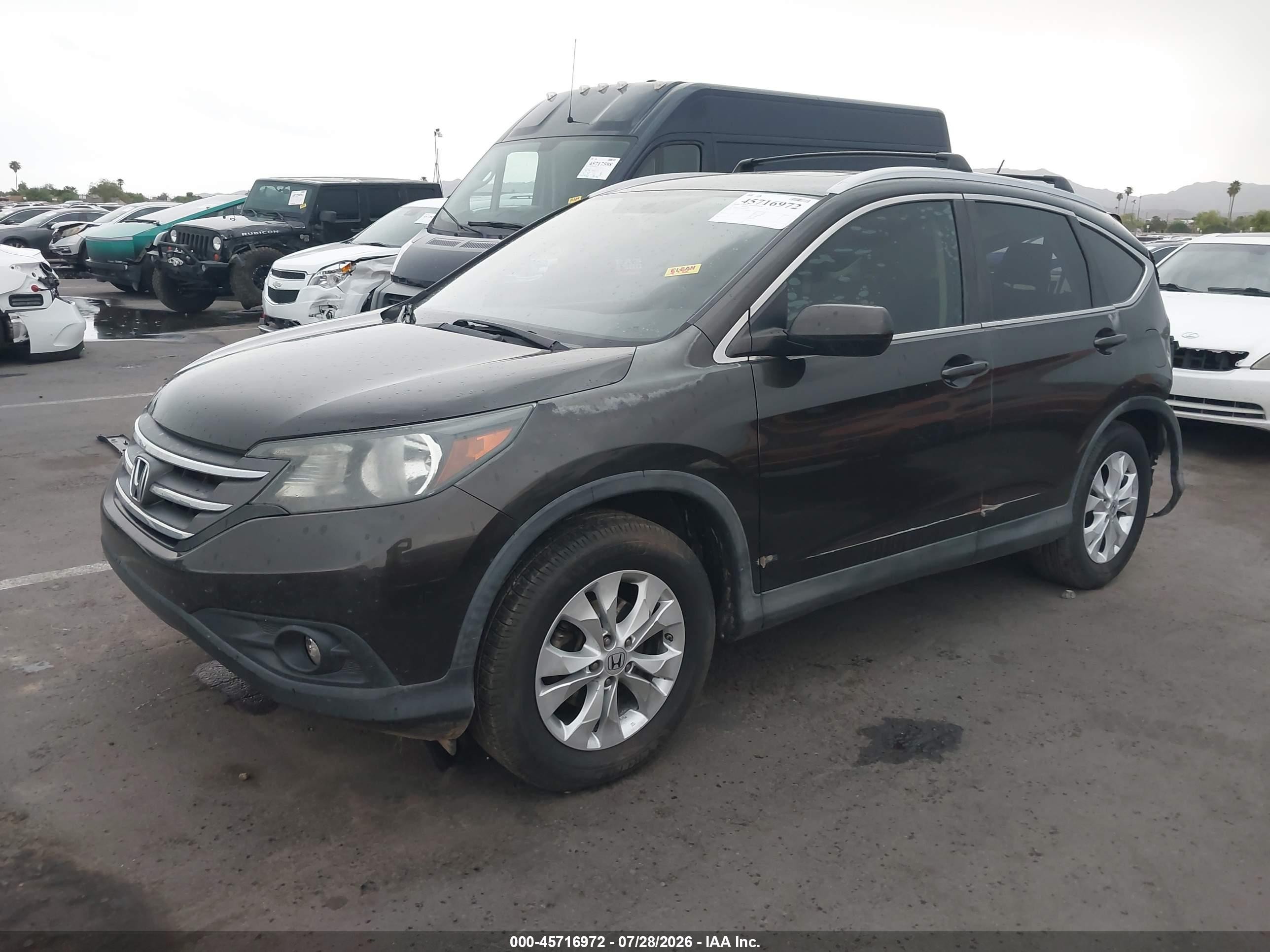 2013 Honda Cr-v Ex-l Brown vin: 5J6RM4H73DL015711
