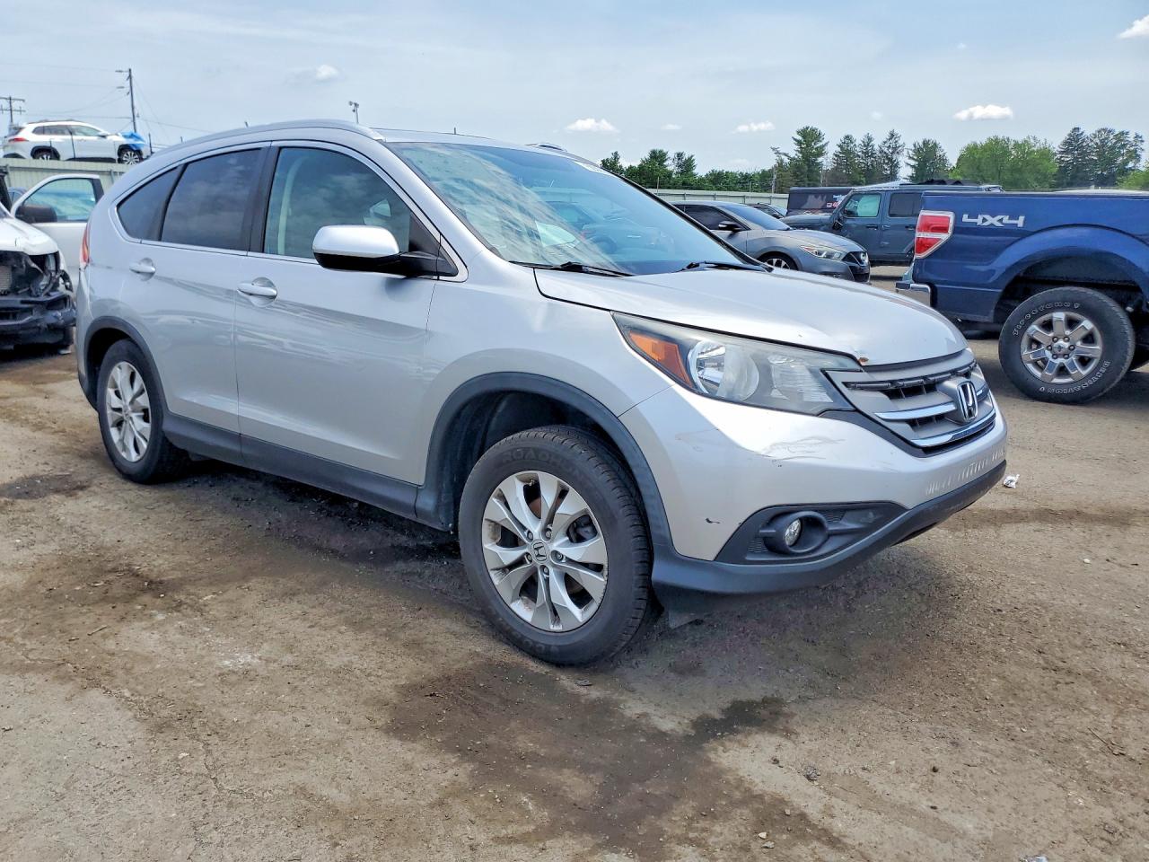 2013 Honda Cr-v Exl Silver vin: 5J6RM4H73DL015790