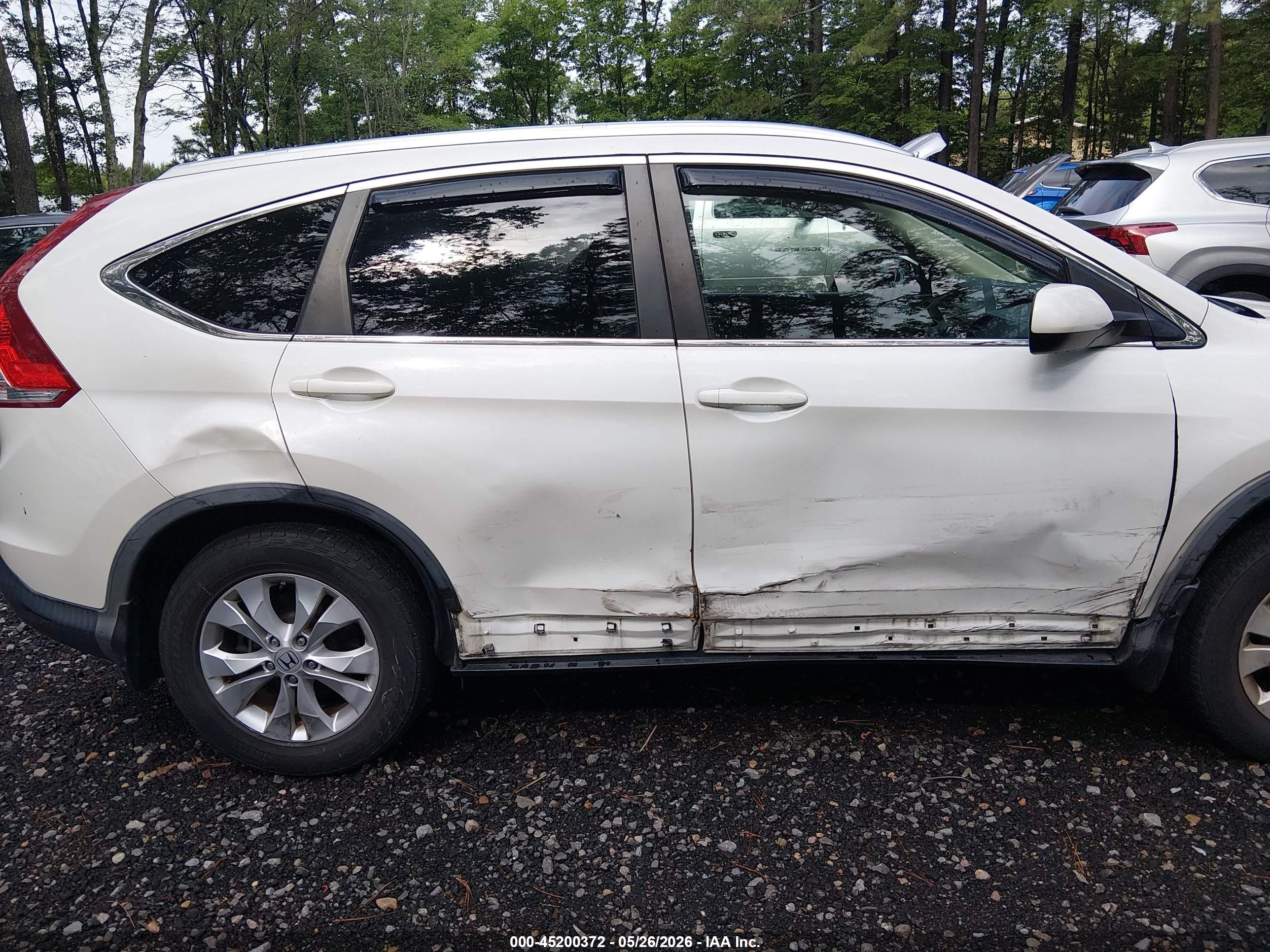 2013 Honda Cr-v Ex-l White vin: 5J6RM4H73DL031066