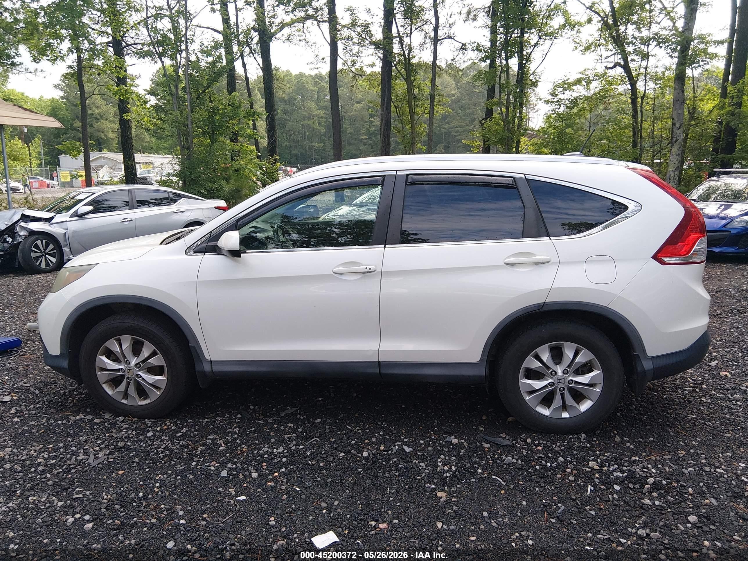 2013 Honda Cr-v Ex-l White vin: 5J6RM4H73DL031066