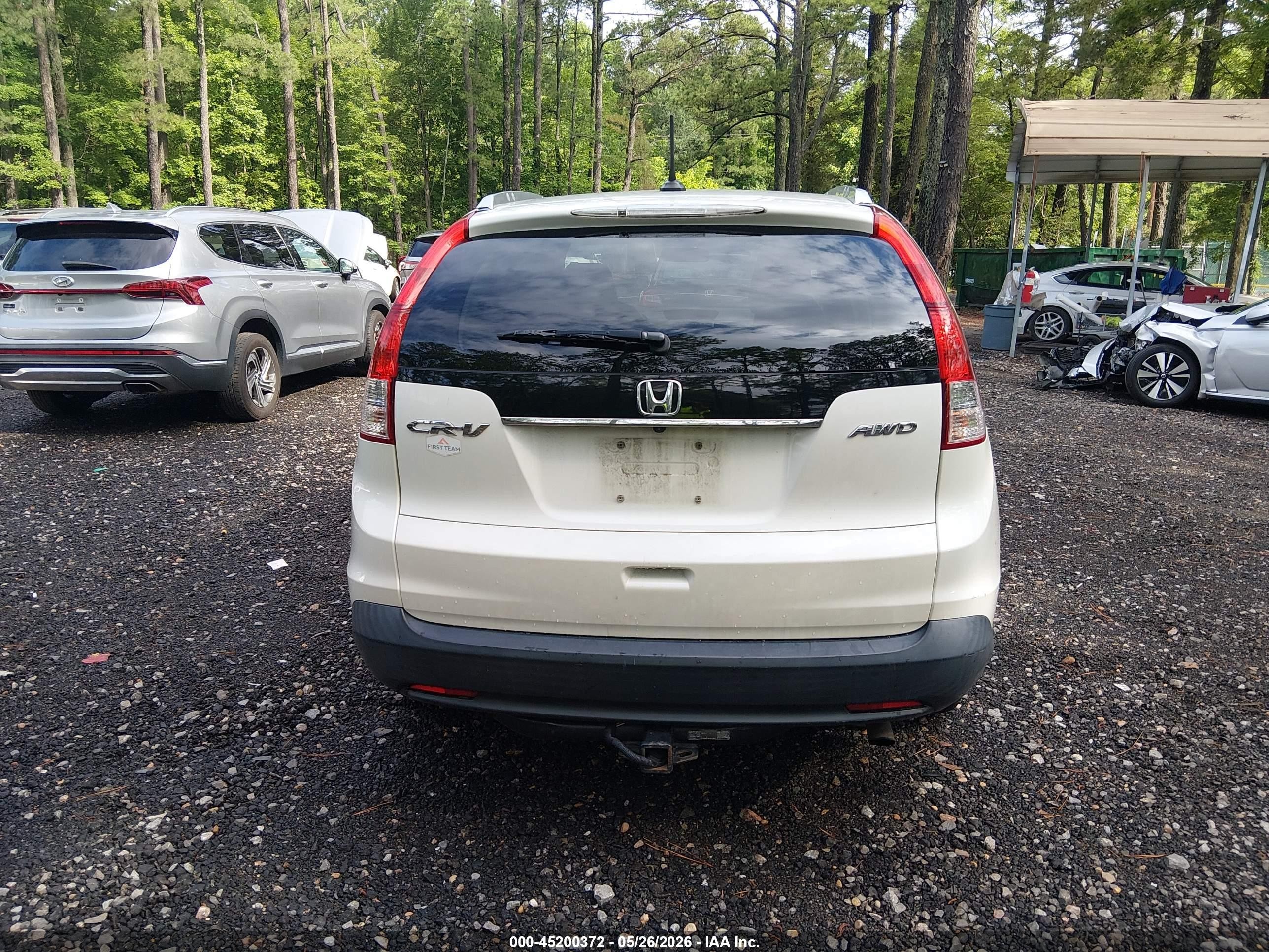 2013 Honda Cr-v Ex-l White vin: 5J6RM4H73DL031066