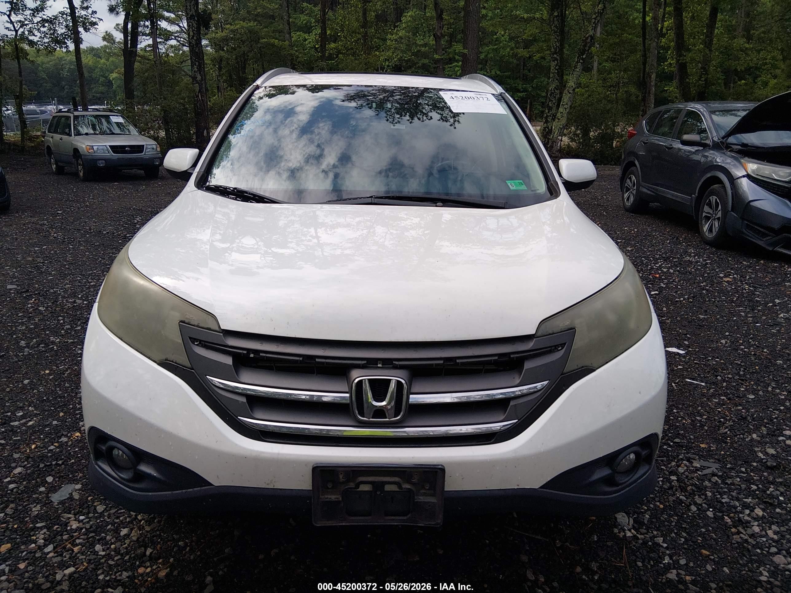 2013 Honda Cr-v Ex-l White vin: 5J6RM4H73DL031066