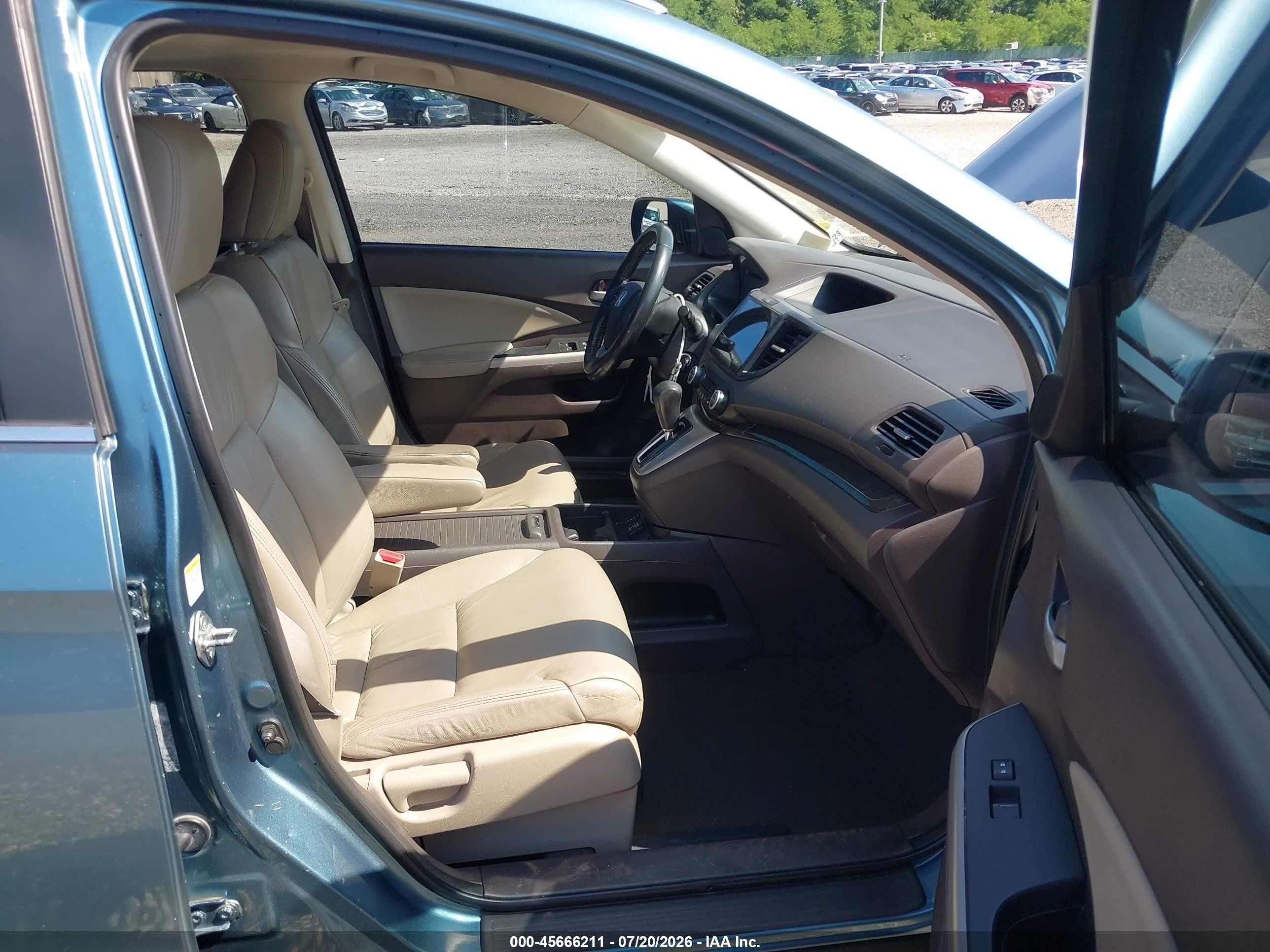 2013 Honda Cr-v Ex-l Blue vin: 5J6RM4H73DL036350
