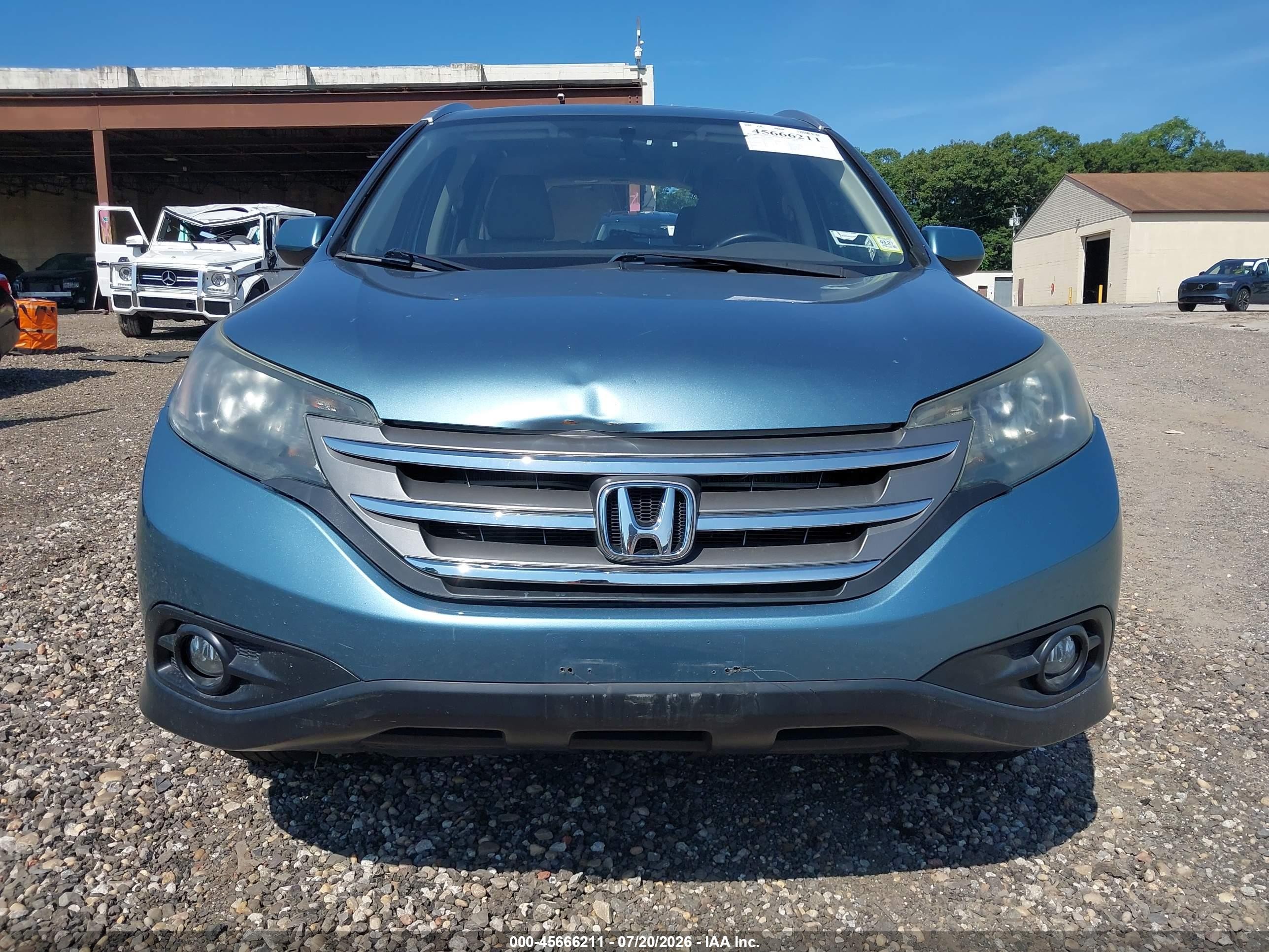 2013 Honda Cr-v Ex-l Blue vin: 5J6RM4H73DL036350