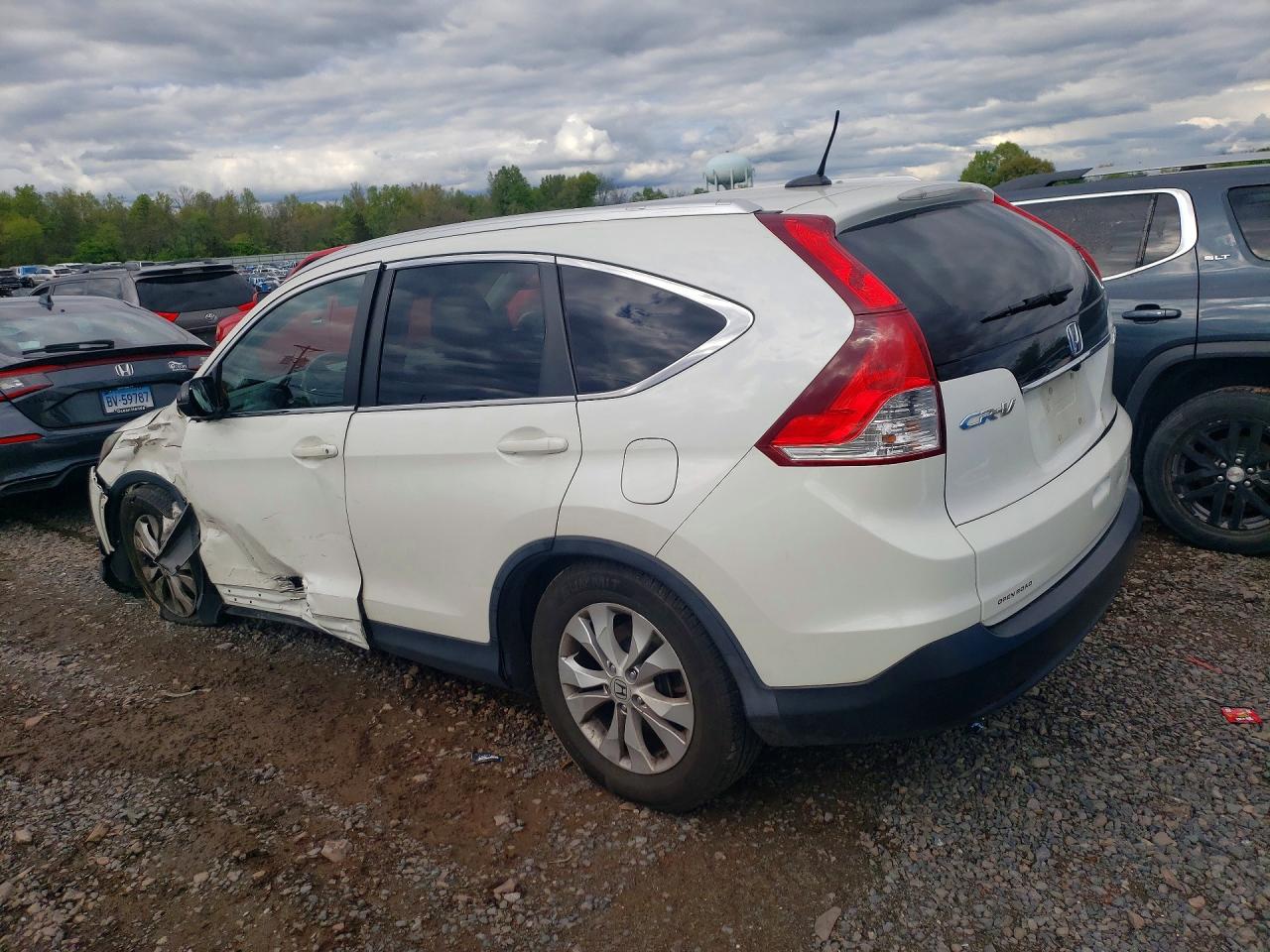 2013 Honda Cr-v Exl White vin: 5J6RM4H73DL049745