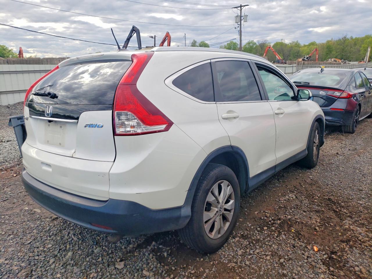 2013 Honda Cr-v Exl White vin: 5J6RM4H73DL049745