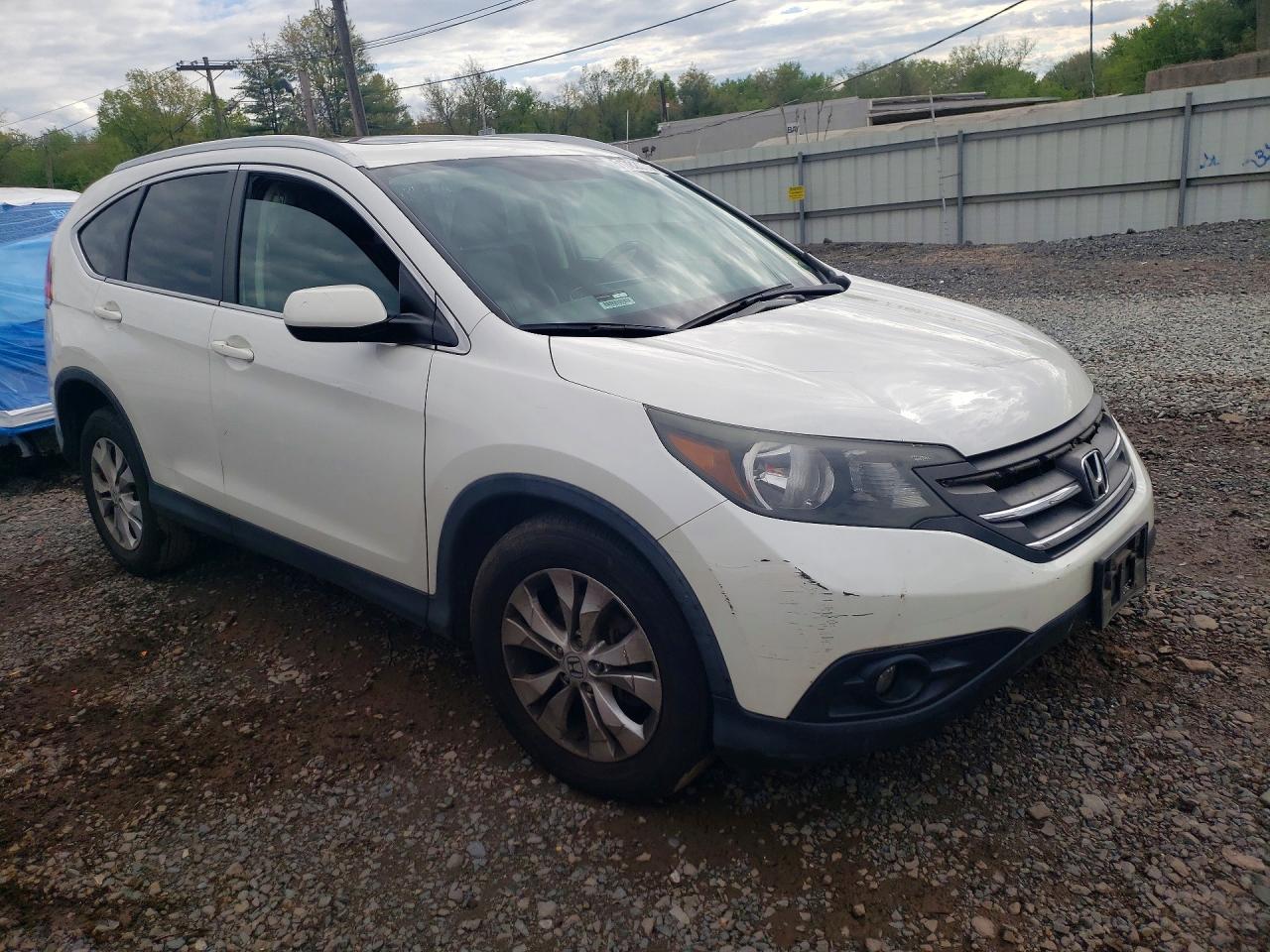 2013 Honda Cr-v Exl White vin: 5J6RM4H73DL049745