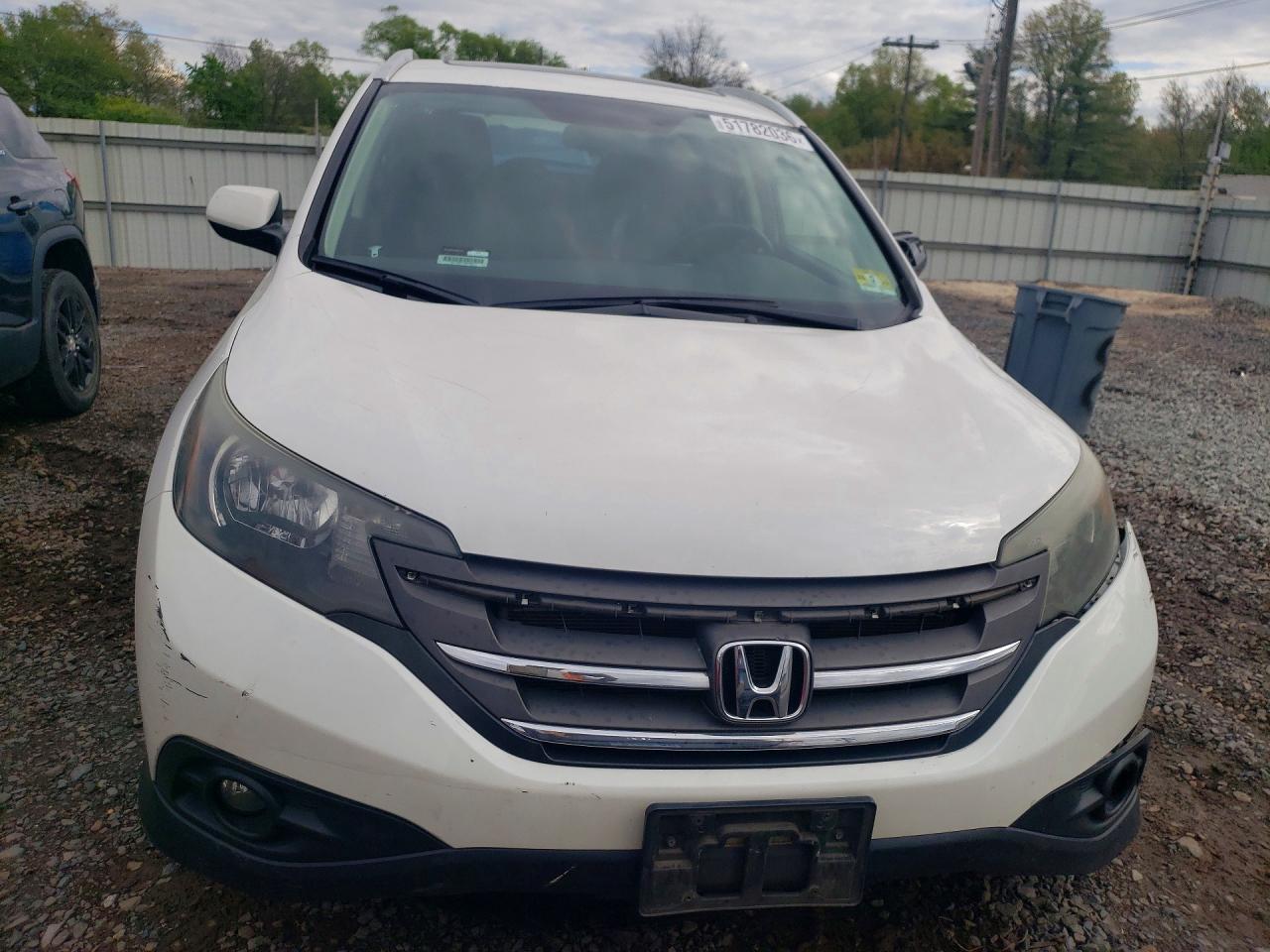 2013 Honda Cr-v Exl White vin: 5J6RM4H73DL049745