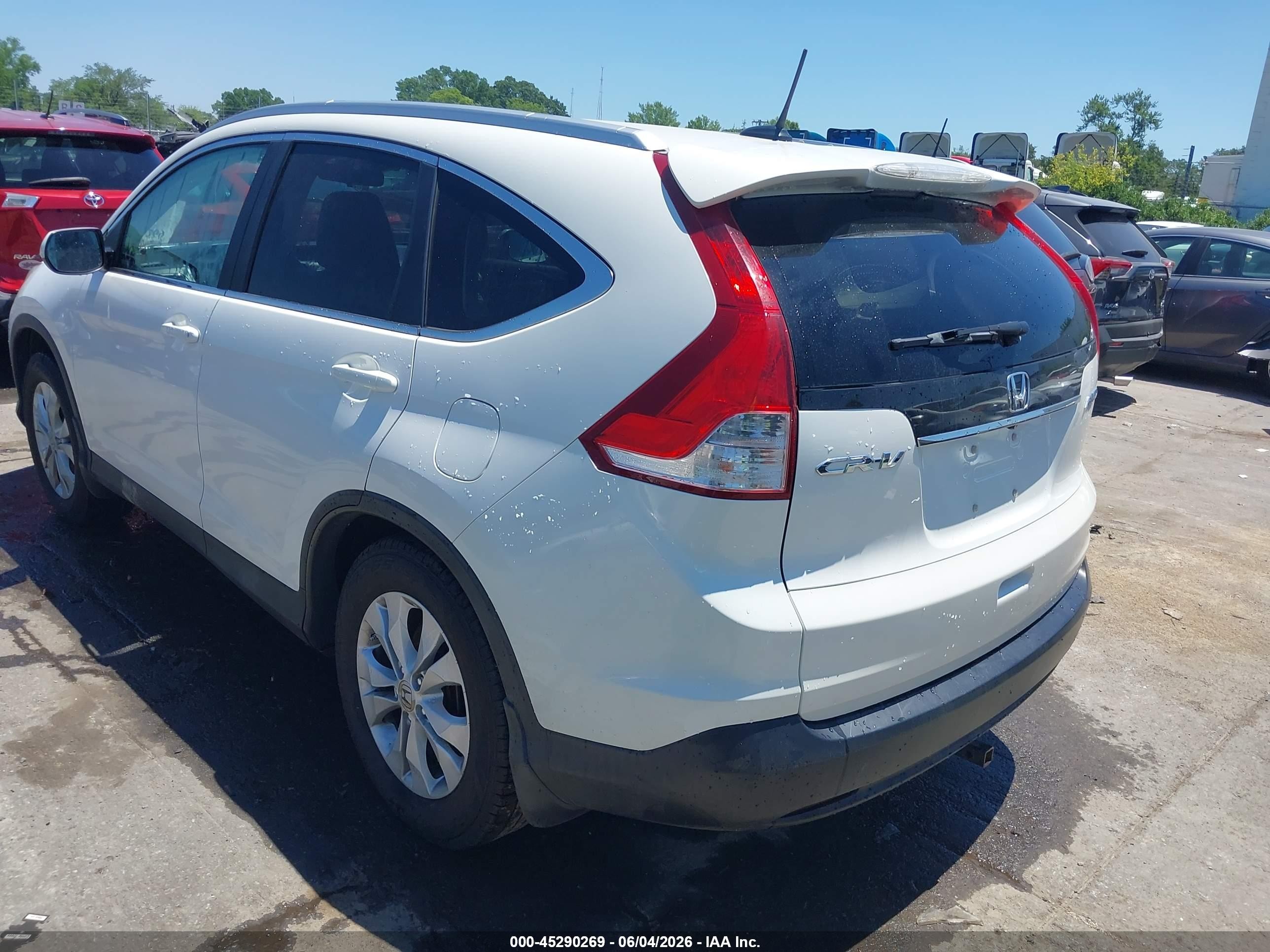 2013 Honda Cr-v Ex-l White vin: 5J6RM4H73DL064925