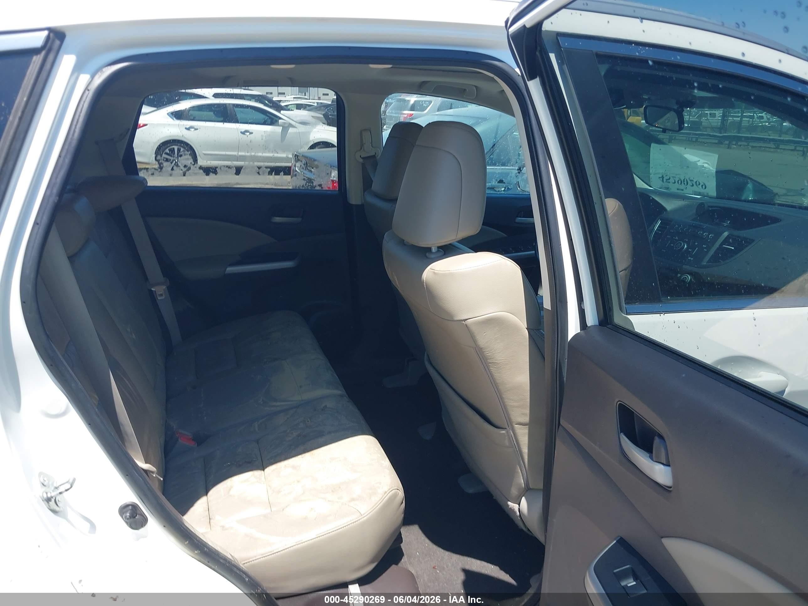 2013 Honda Cr-v Ex-l White vin: 5J6RM4H73DL064925