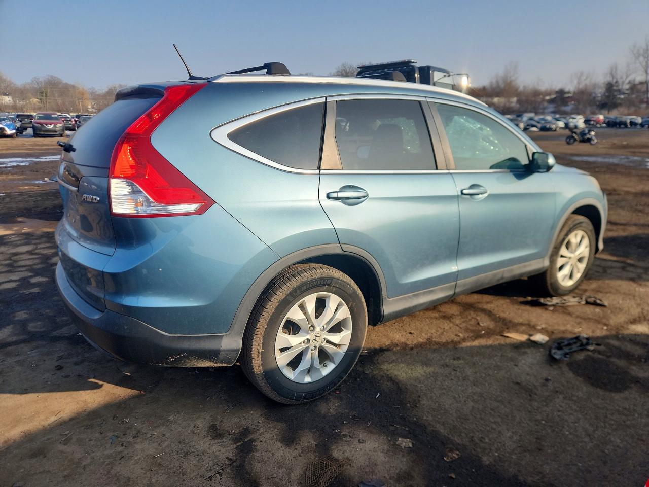 2013 Honda Cr-v Exl Blue vin: 5J6RM4H73DL067324