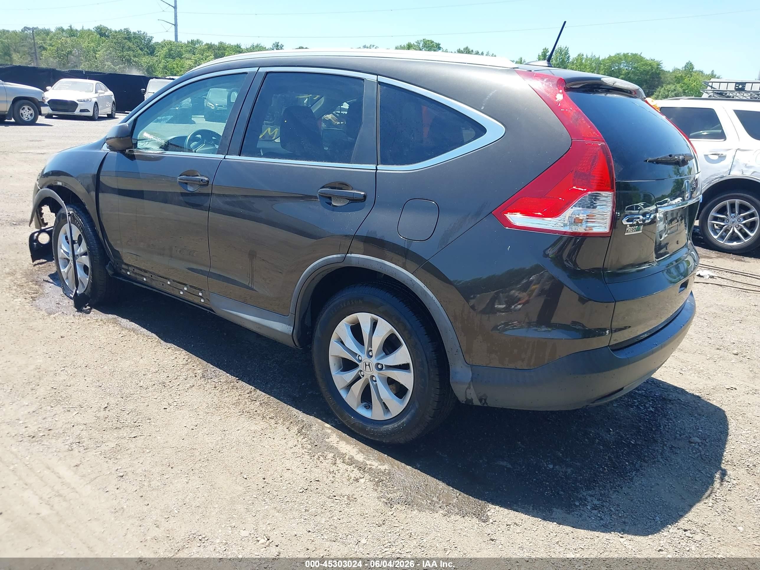 2013 Honda Cr-v Ex-l Gray vin: 5J6RM4H73DL086326