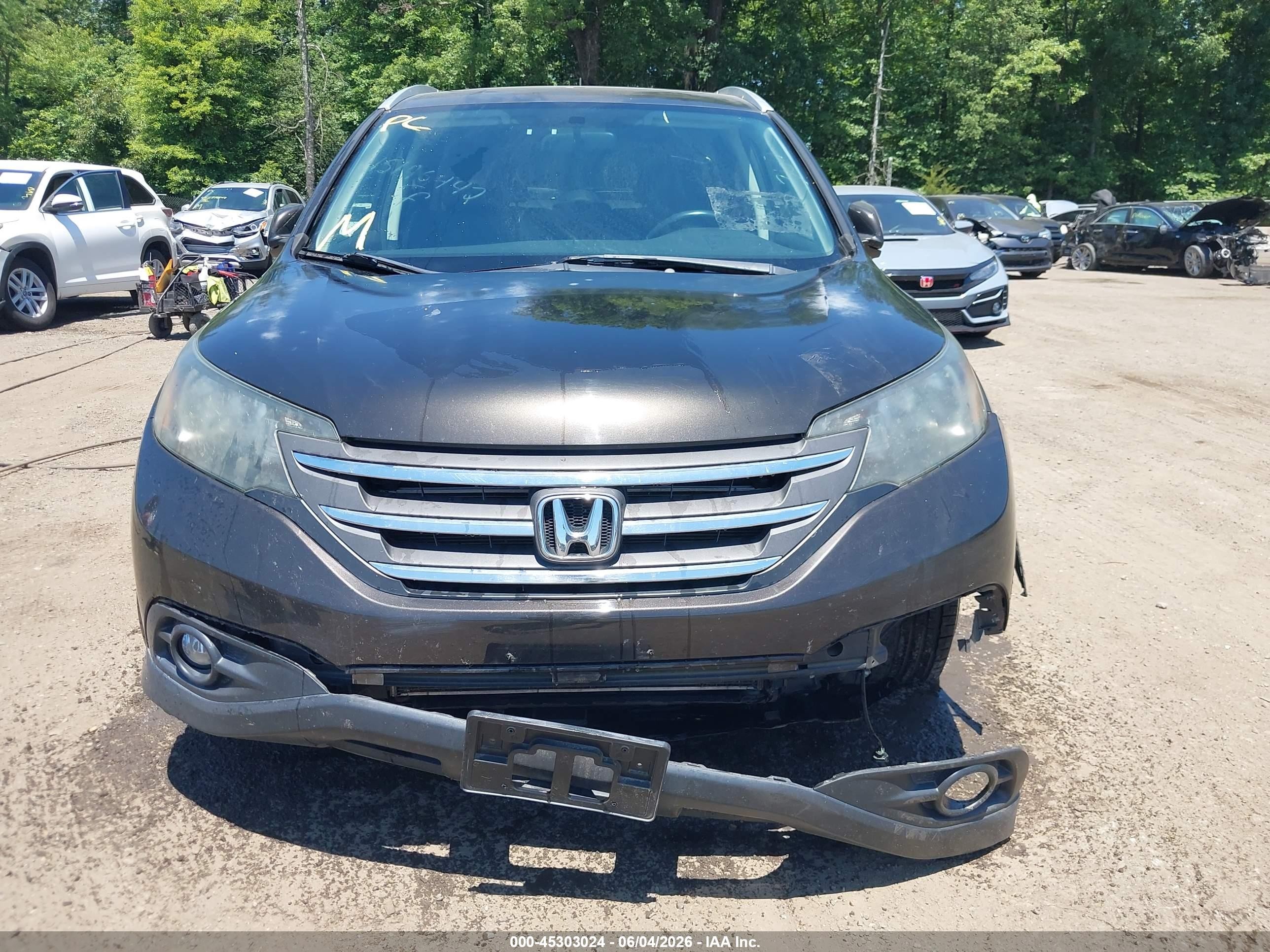 2013 Honda Cr-v Ex-l Gray vin: 5J6RM4H73DL086326