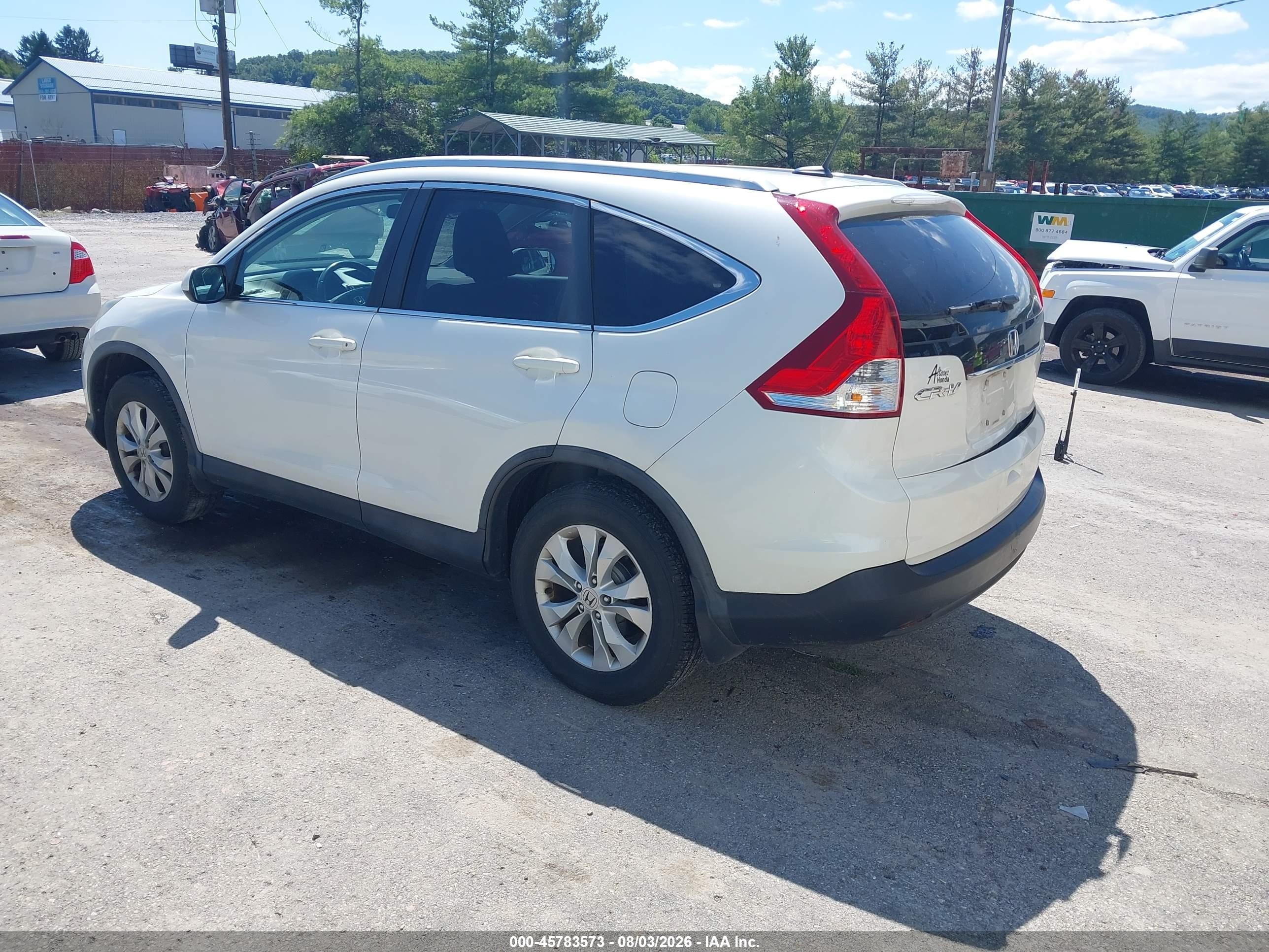 2014 Honda Cr-v Ex-l White vin: 5J6RM4H73EL009201