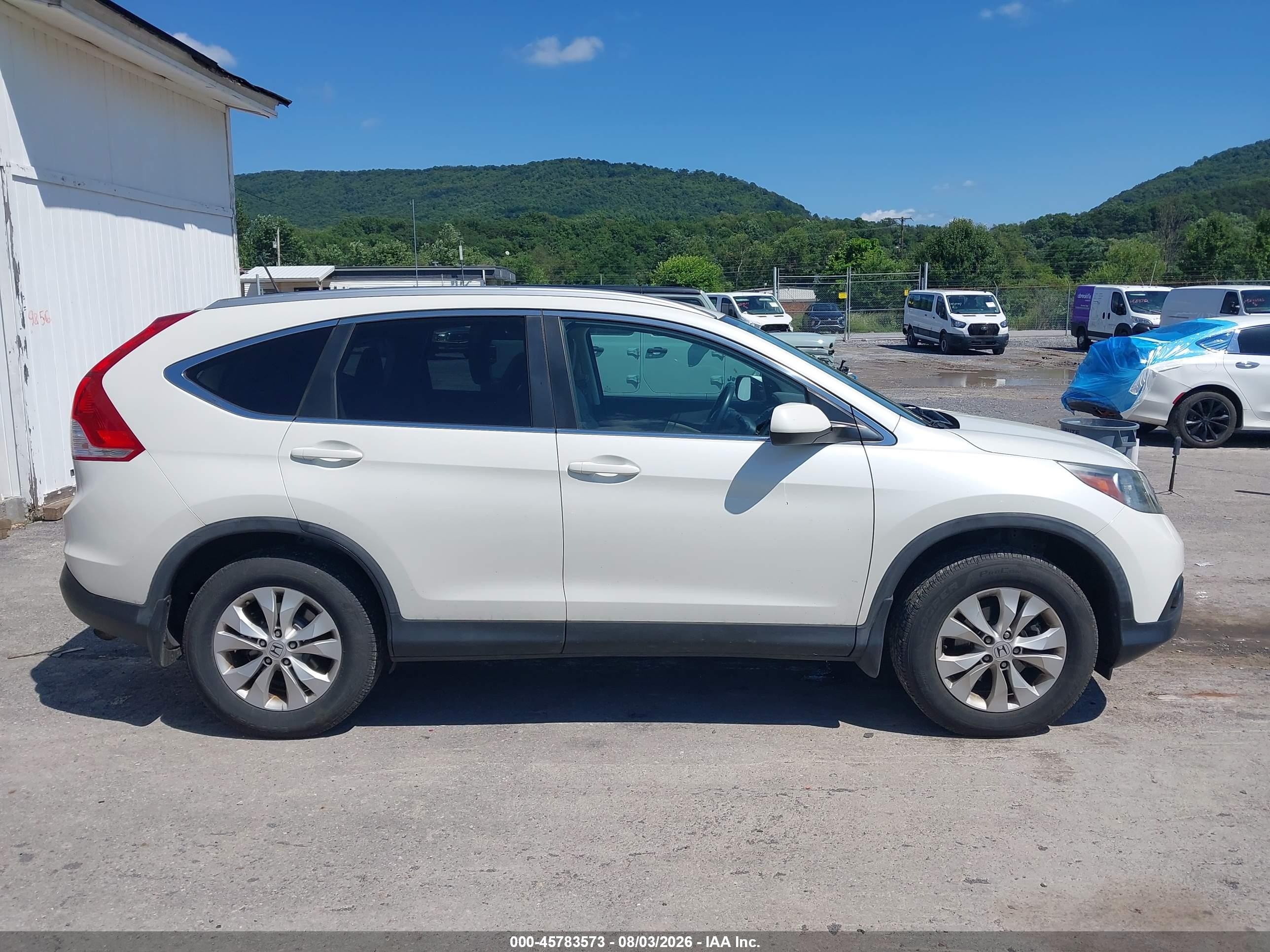 2014 Honda Cr-v Ex-l White vin: 5J6RM4H73EL009201