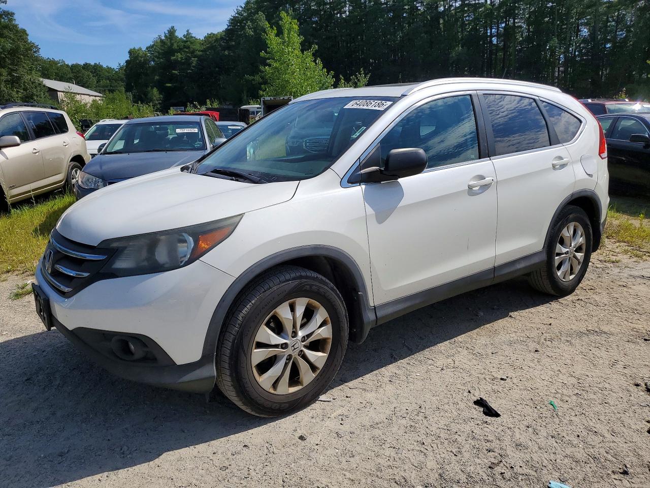 2014 Honda Cr-v Exl White vin: 5J6RM4H73EL018609