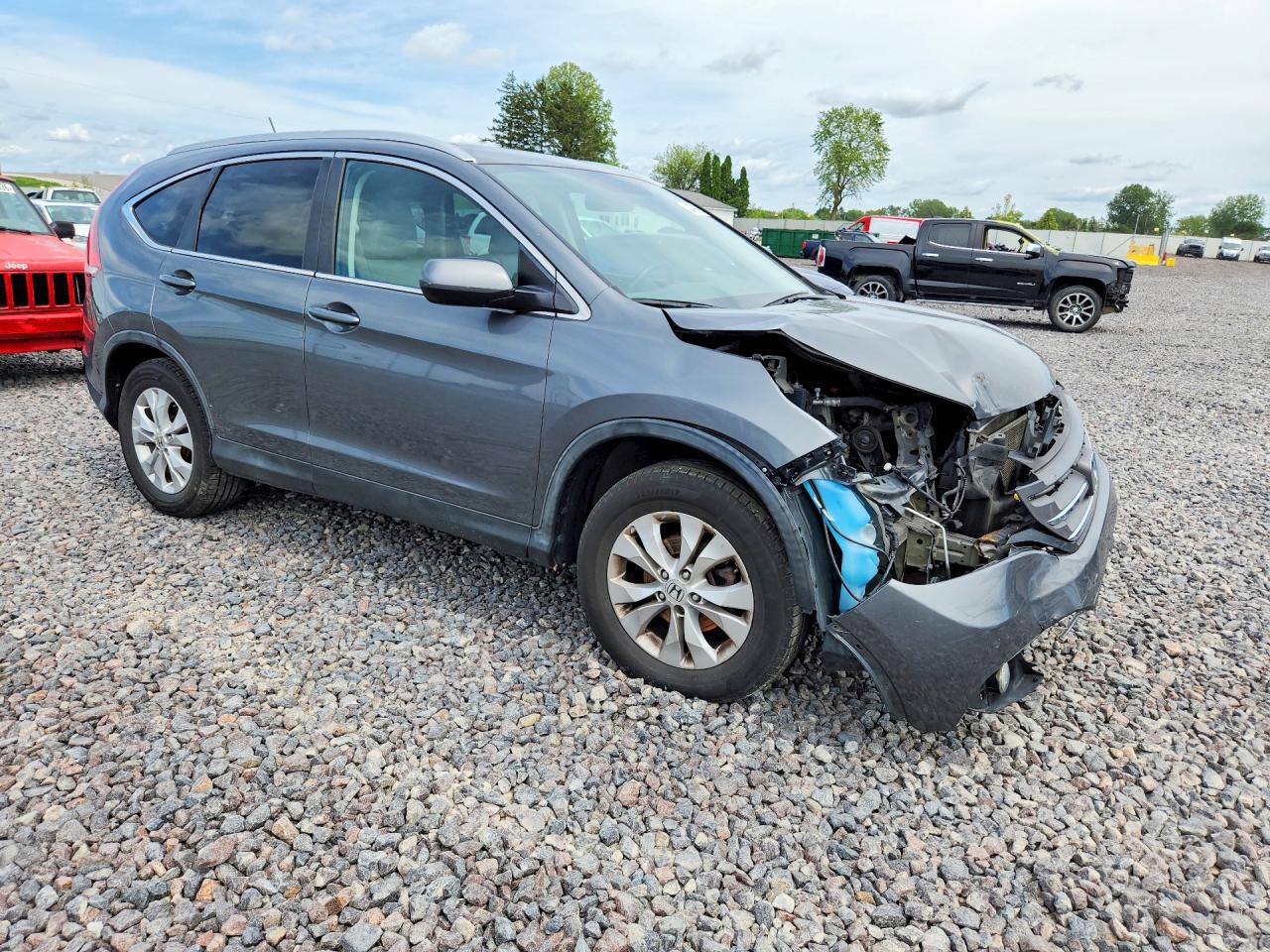 2014 Honda Cr-v Exl Gray vin: 5J6RM4H73EL085811