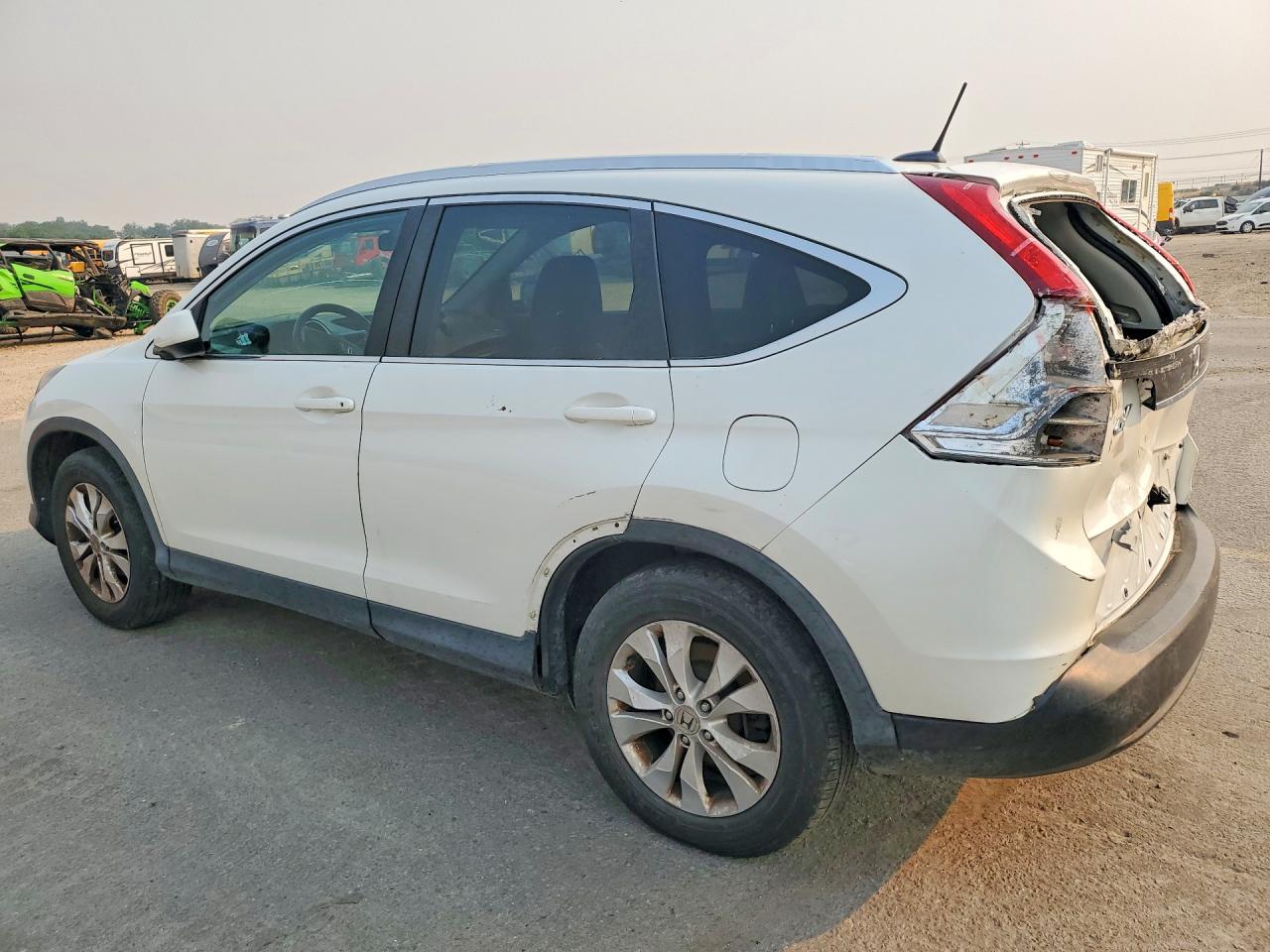 2014 Honda Cr-v Exl White vin: 5J6RM4H73EL090216