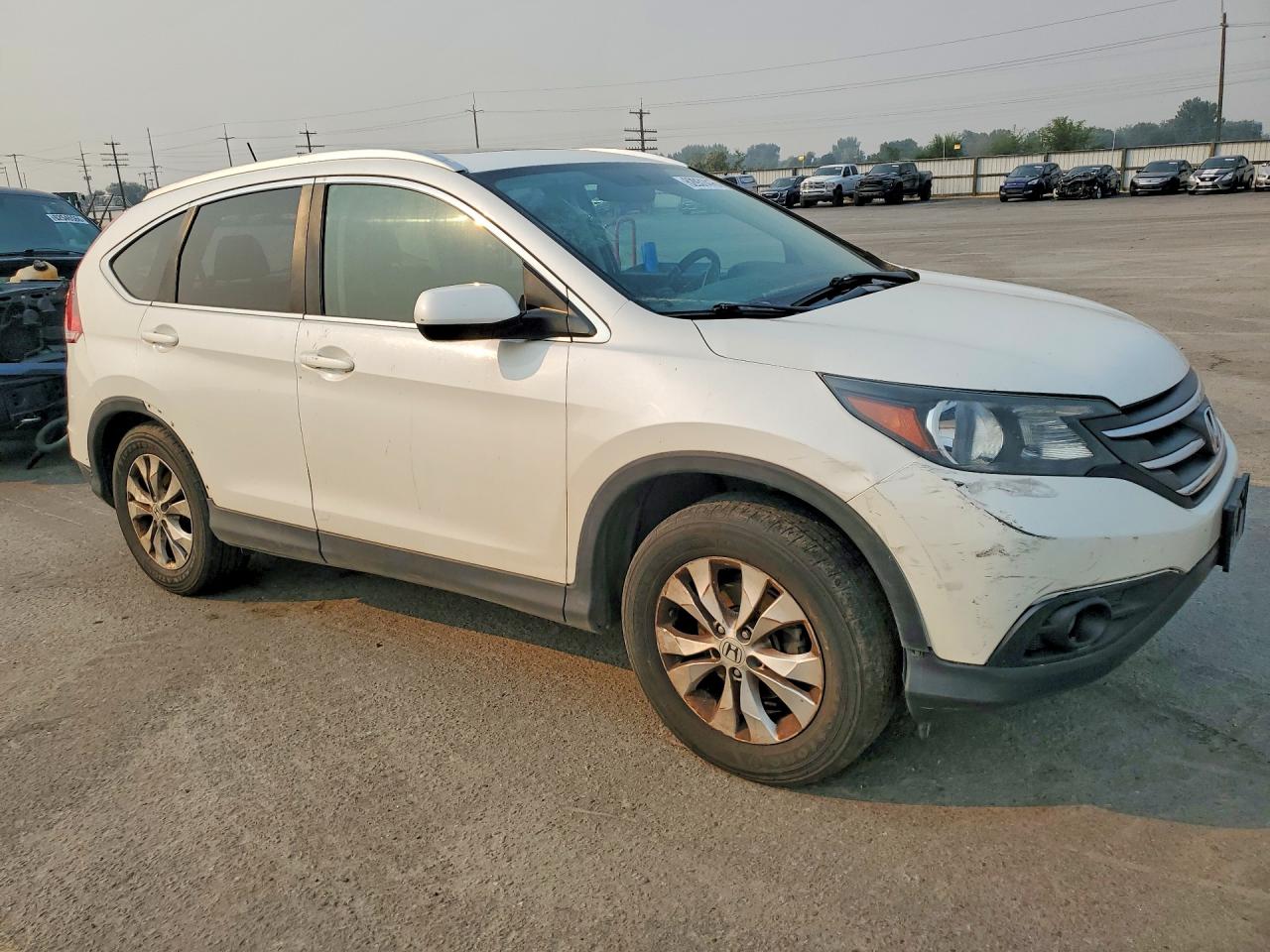 2014 Honda Cr-v Exl White vin: 5J6RM4H73EL090216