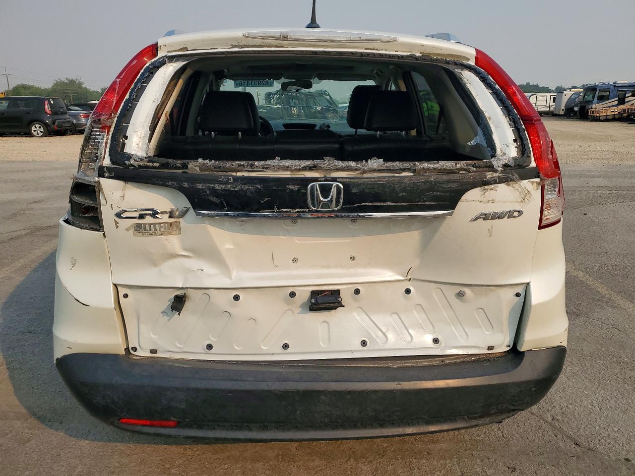 2014 Honda Cr-v Exl White vin: 5J6RM4H73EL090216