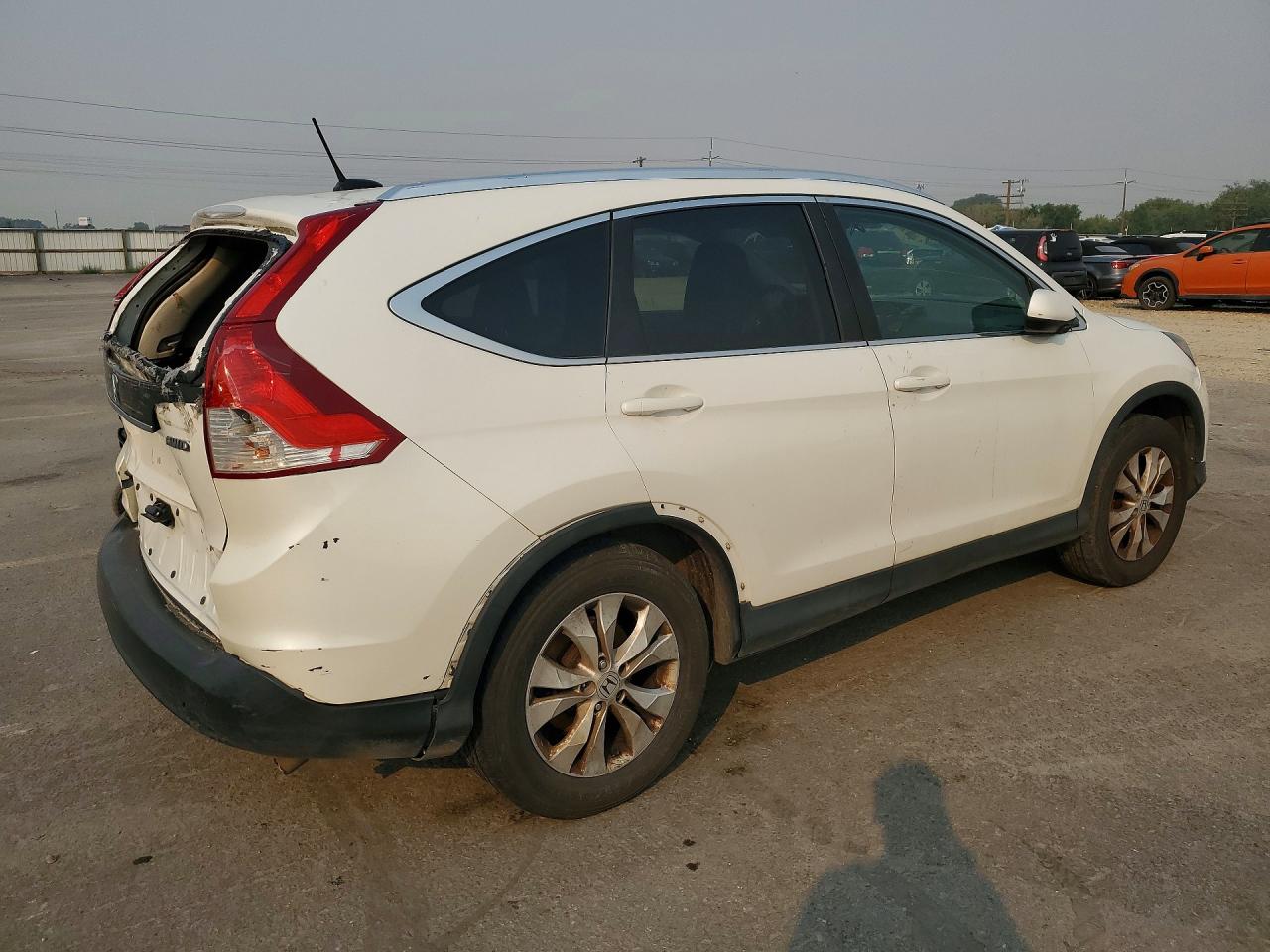 2014 Honda Cr-v Exl White vin: 5J6RM4H73EL090216