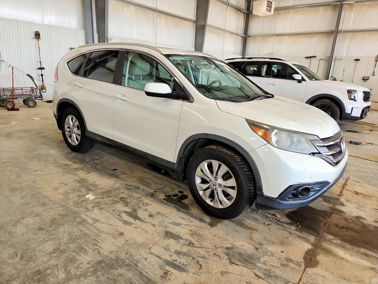 2014 Honda Cr-v Exl White vin: 5J6RM4H73EL091754