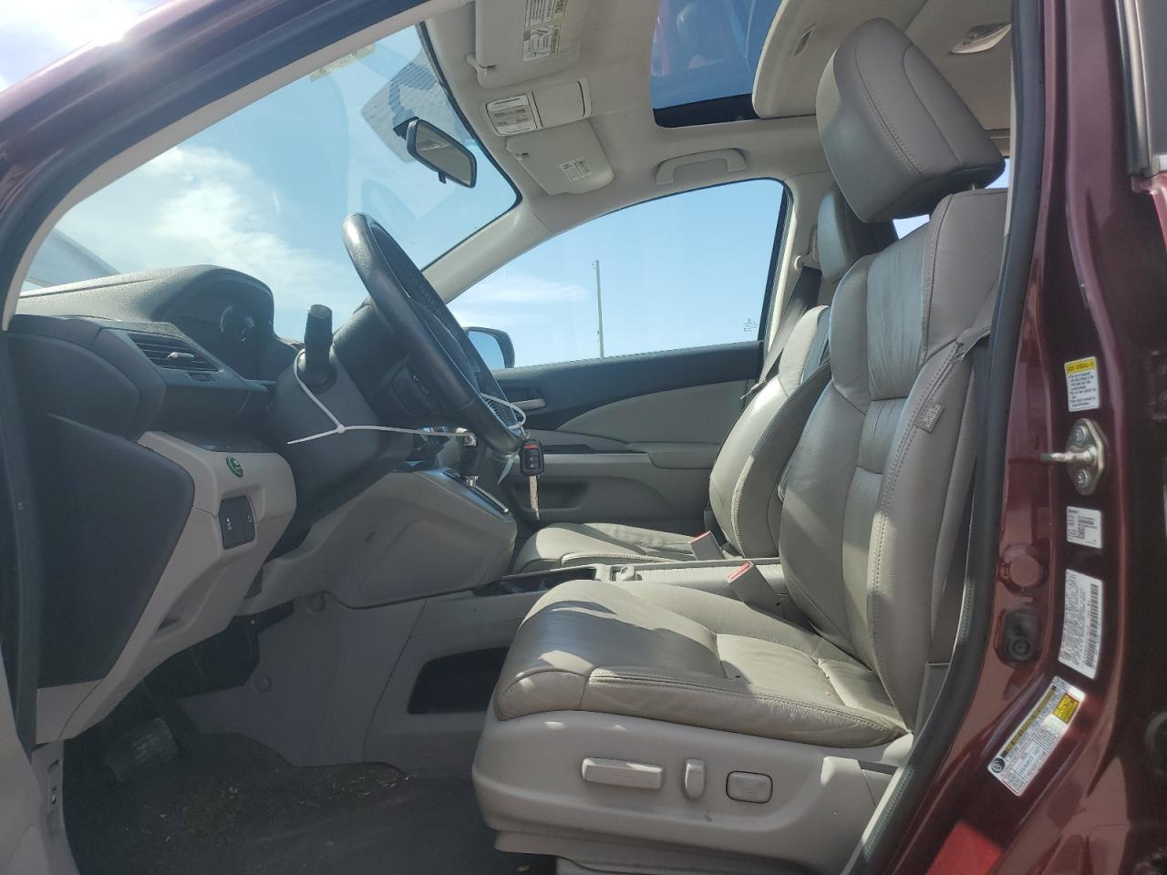 2014 Honda Cr-v Exl Burgundy vin: 5J6RM4H73EL100176