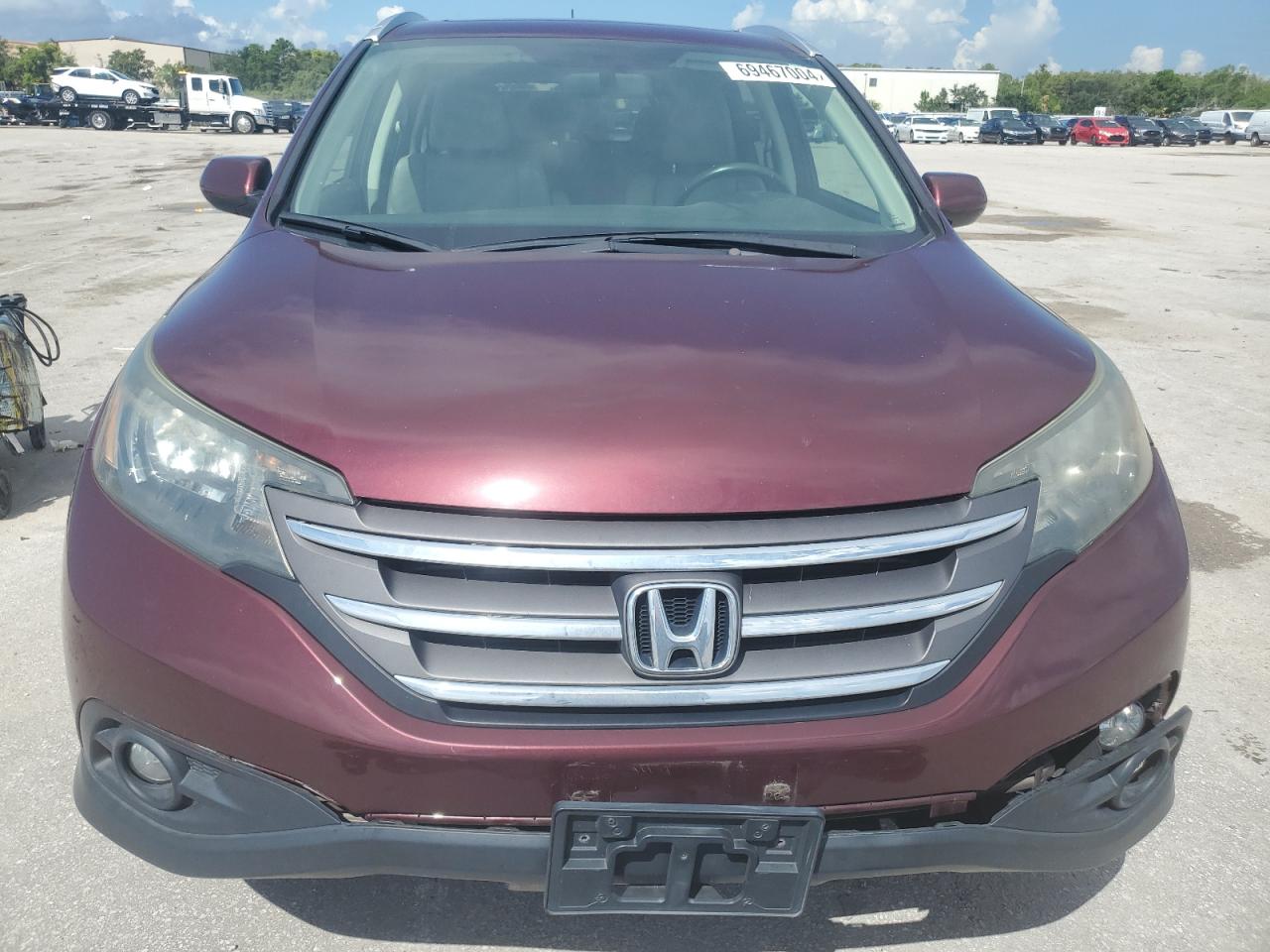 2014 Honda Cr-v Exl Burgundy vin: 5J6RM4H73EL100176