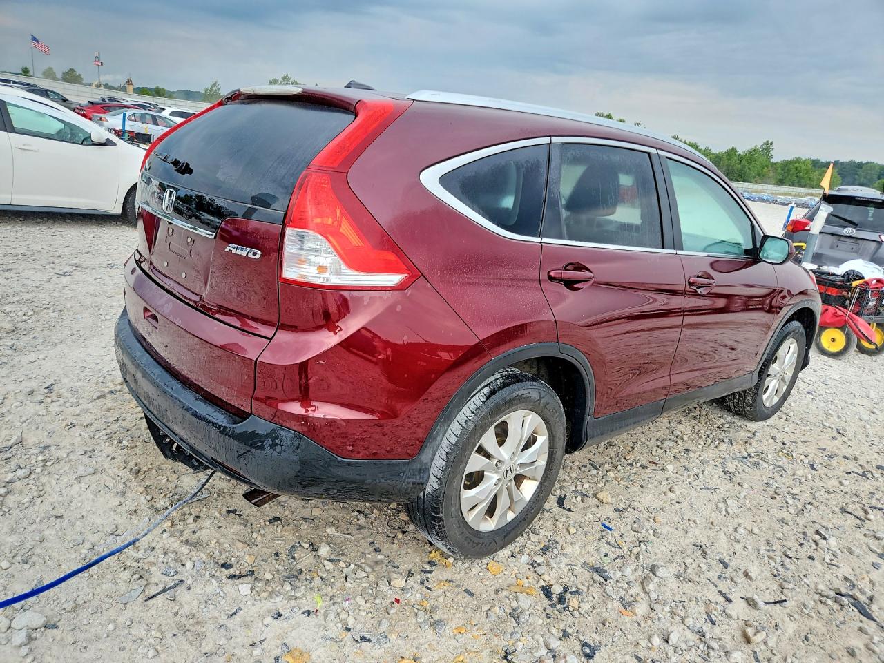 2014 Honda Cr-v Exl Burgundy vin: 5J6RM4H73EL114479