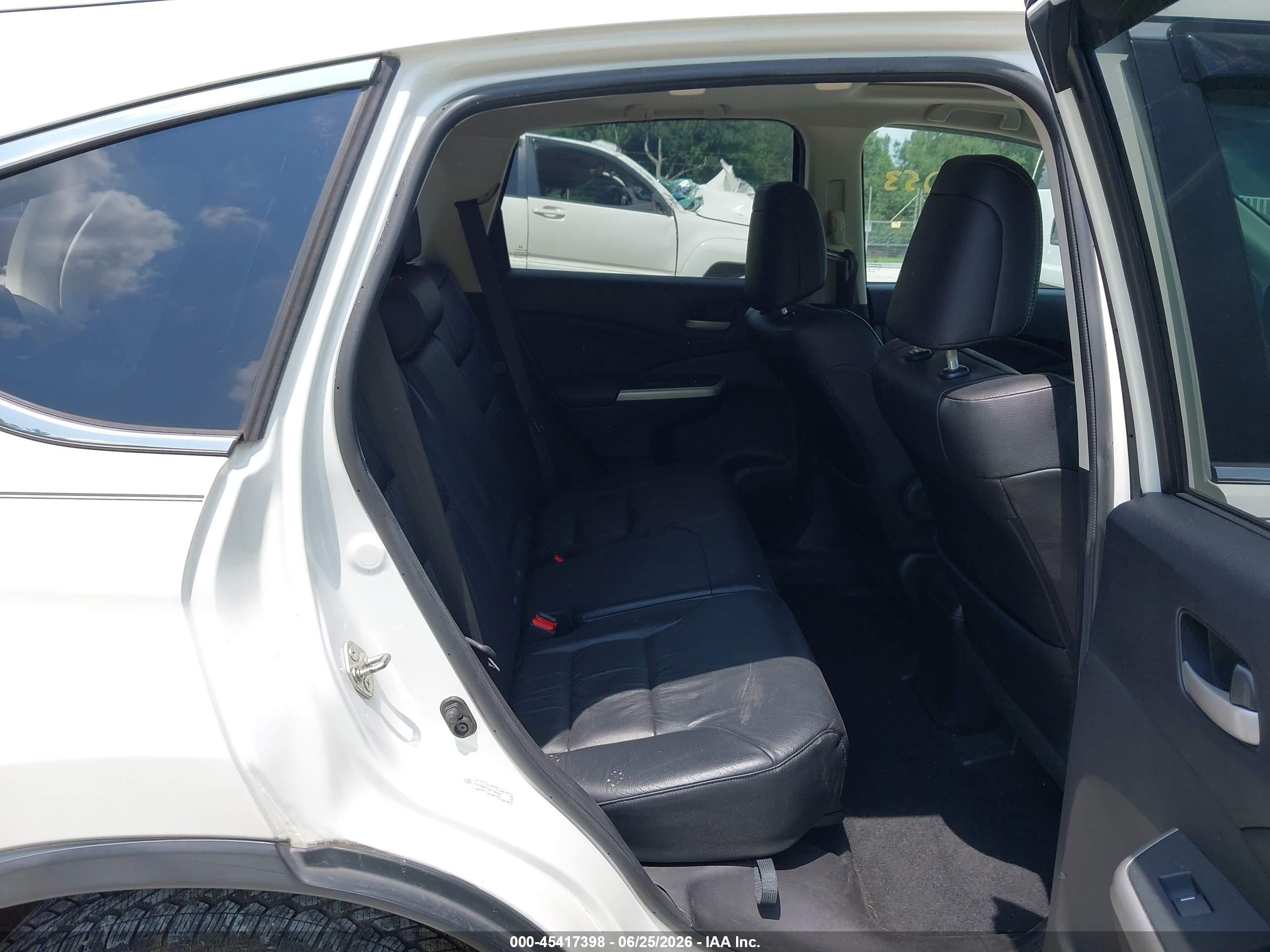 2014 Honda Cr-v Ex-l White vin: 5J6RM4H73EL118404