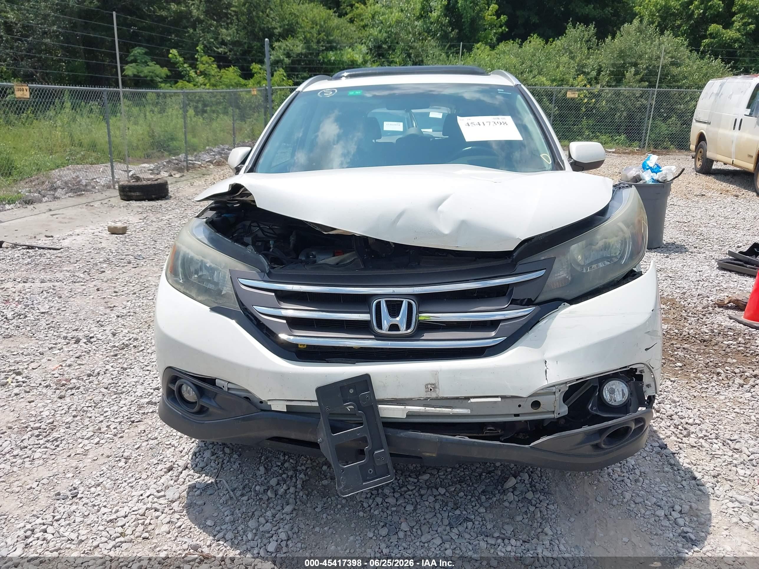 2014 Honda Cr-v Ex-l White vin: 5J6RM4H73EL118404