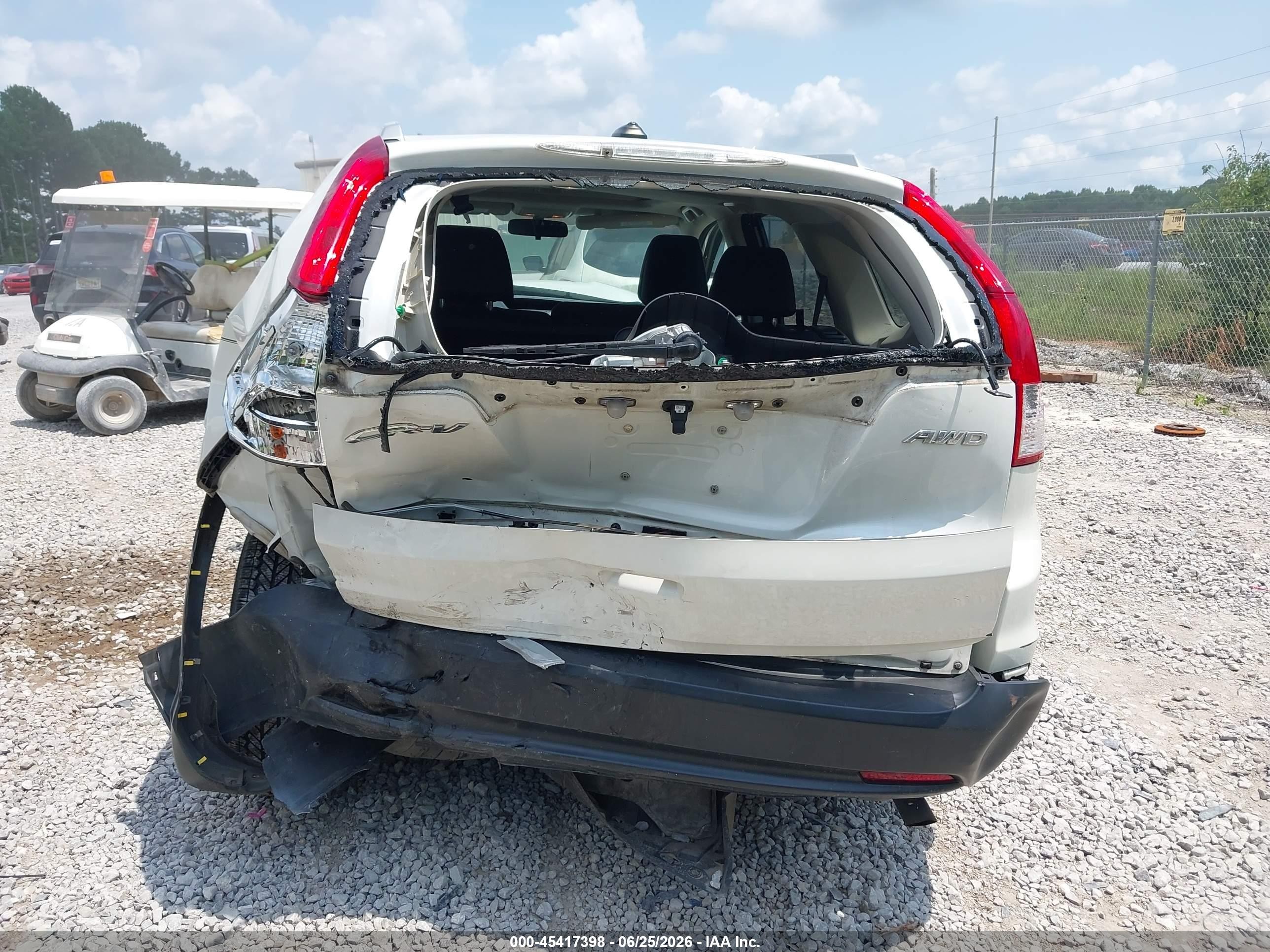 2014 Honda Cr-v Ex-l White vin: 5J6RM4H73EL118404