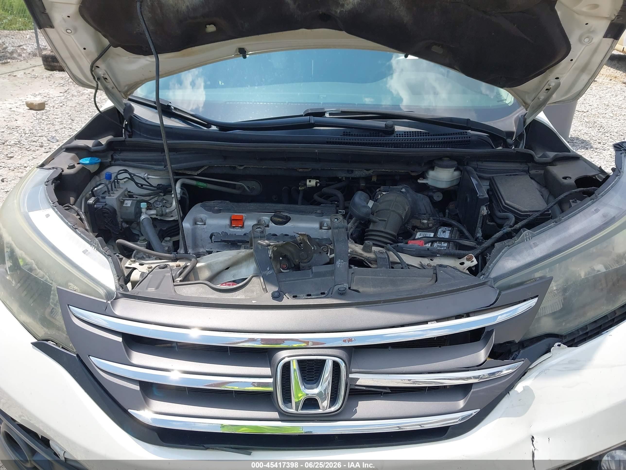 2014 Honda Cr-v Ex-l White vin: 5J6RM4H73EL118404