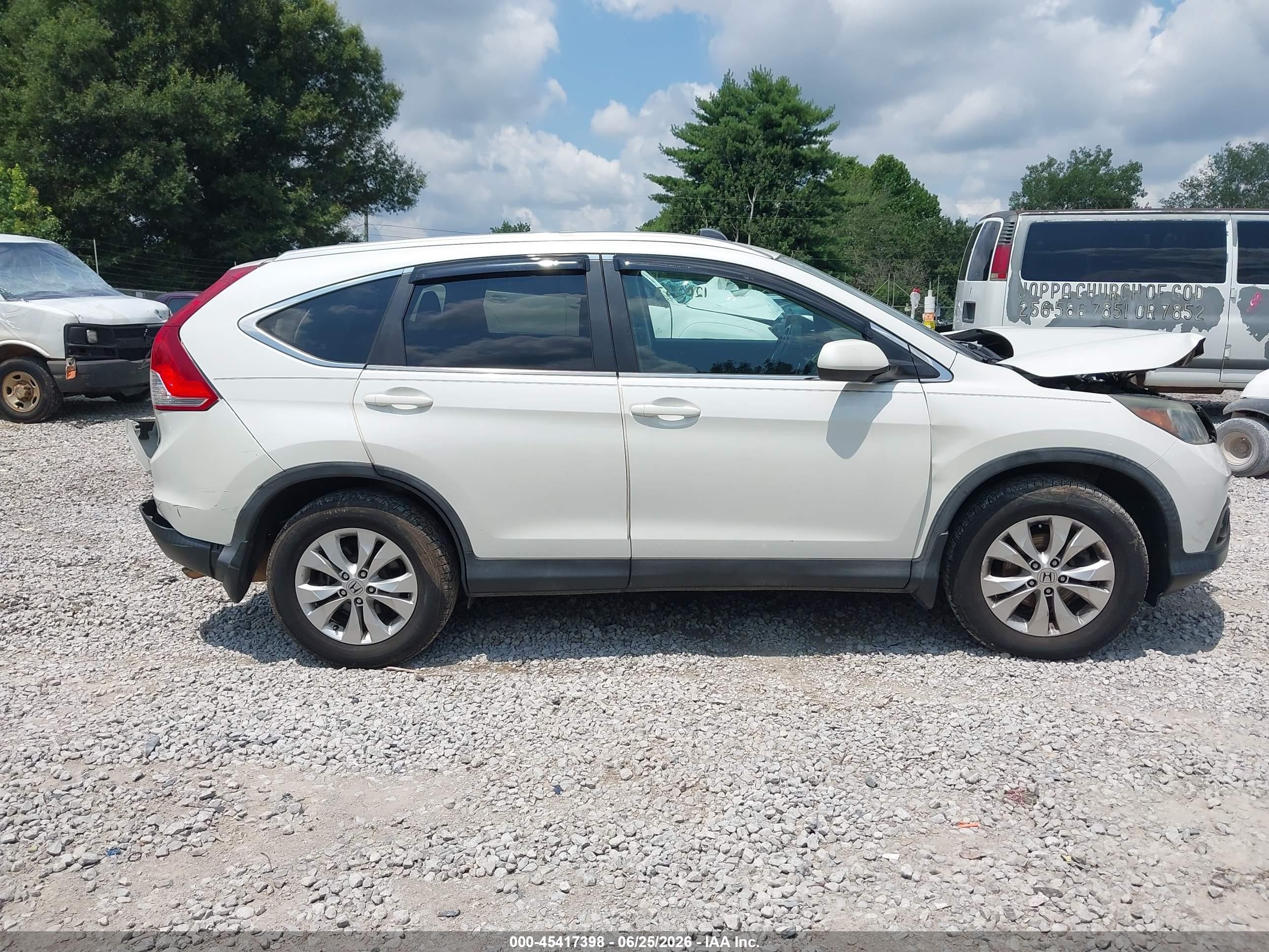 2014 Honda Cr-v Ex-l White vin: 5J6RM4H73EL118404