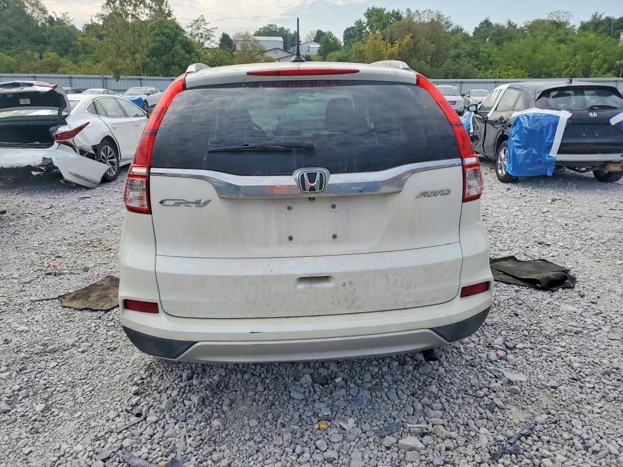 2015 Honda Cr-v Exl White vin: 5J6RM4H73FL026551