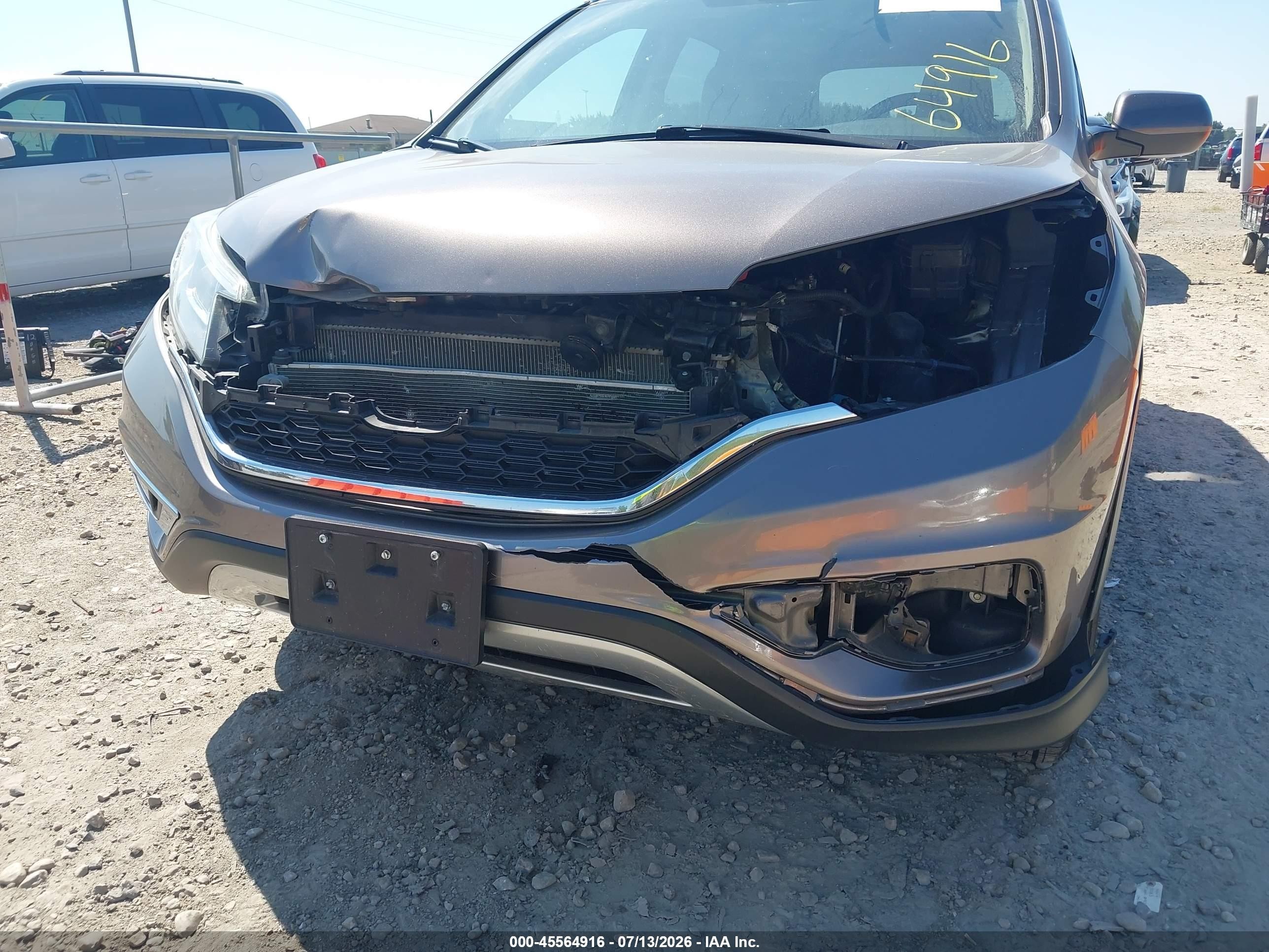 2015 Honda Cr-v Ex-l Gray vin: 5J6RM4H73FL037372