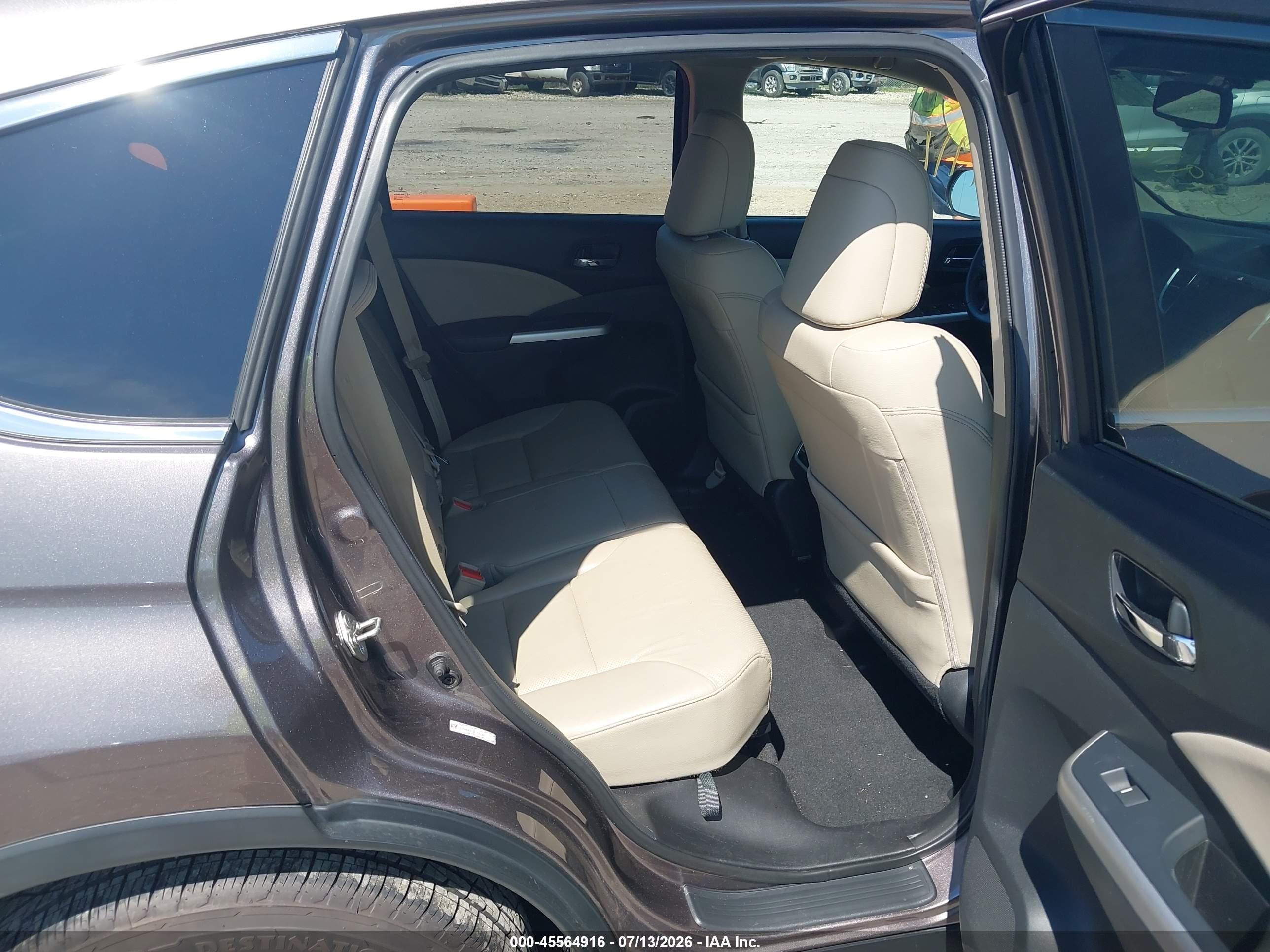 2015 Honda Cr-v Ex-l Gray vin: 5J6RM4H73FL037372