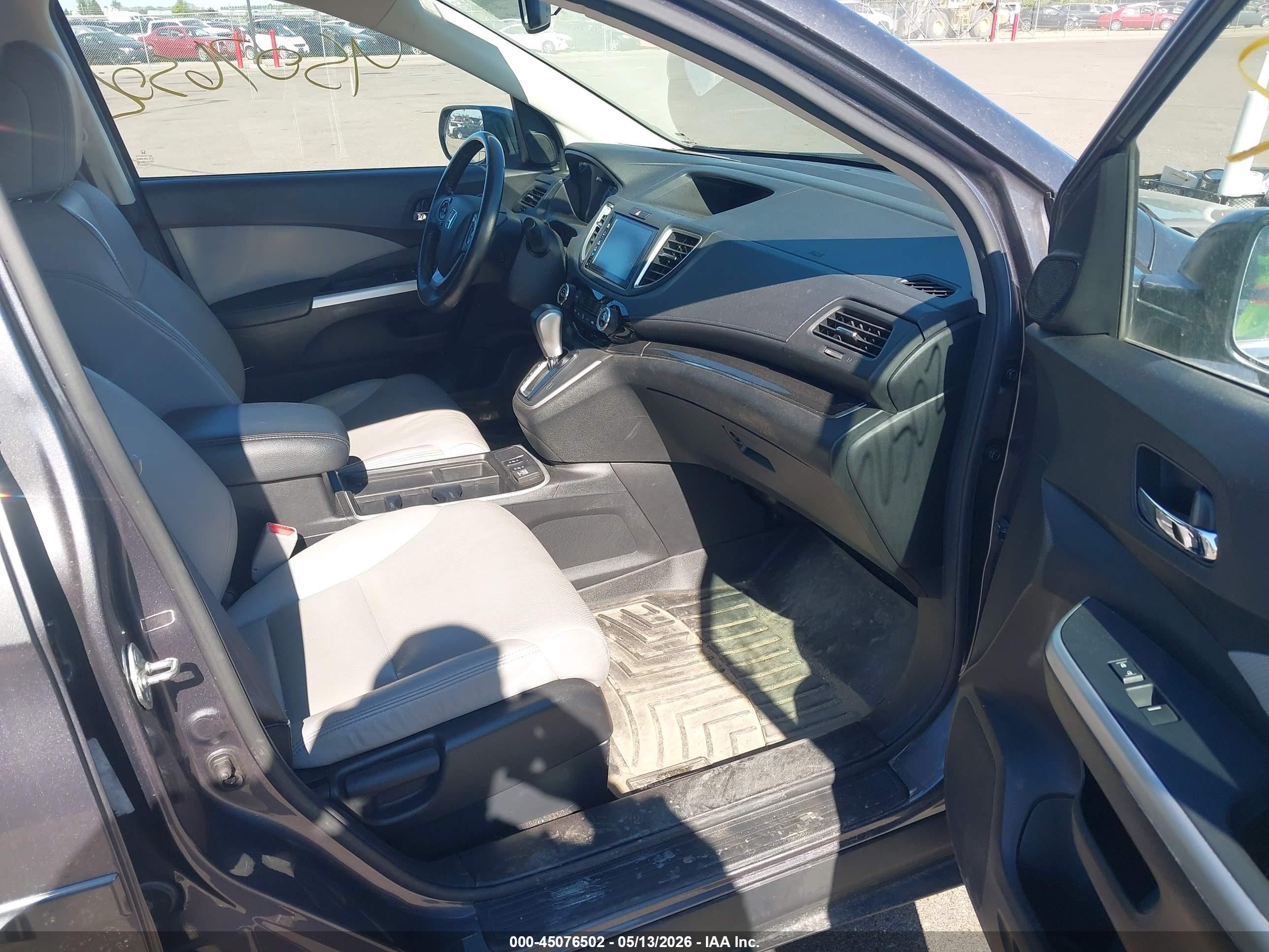 2015 Honda Cr-v Ex-l Gray vin: 5J6RM4H73FL047786