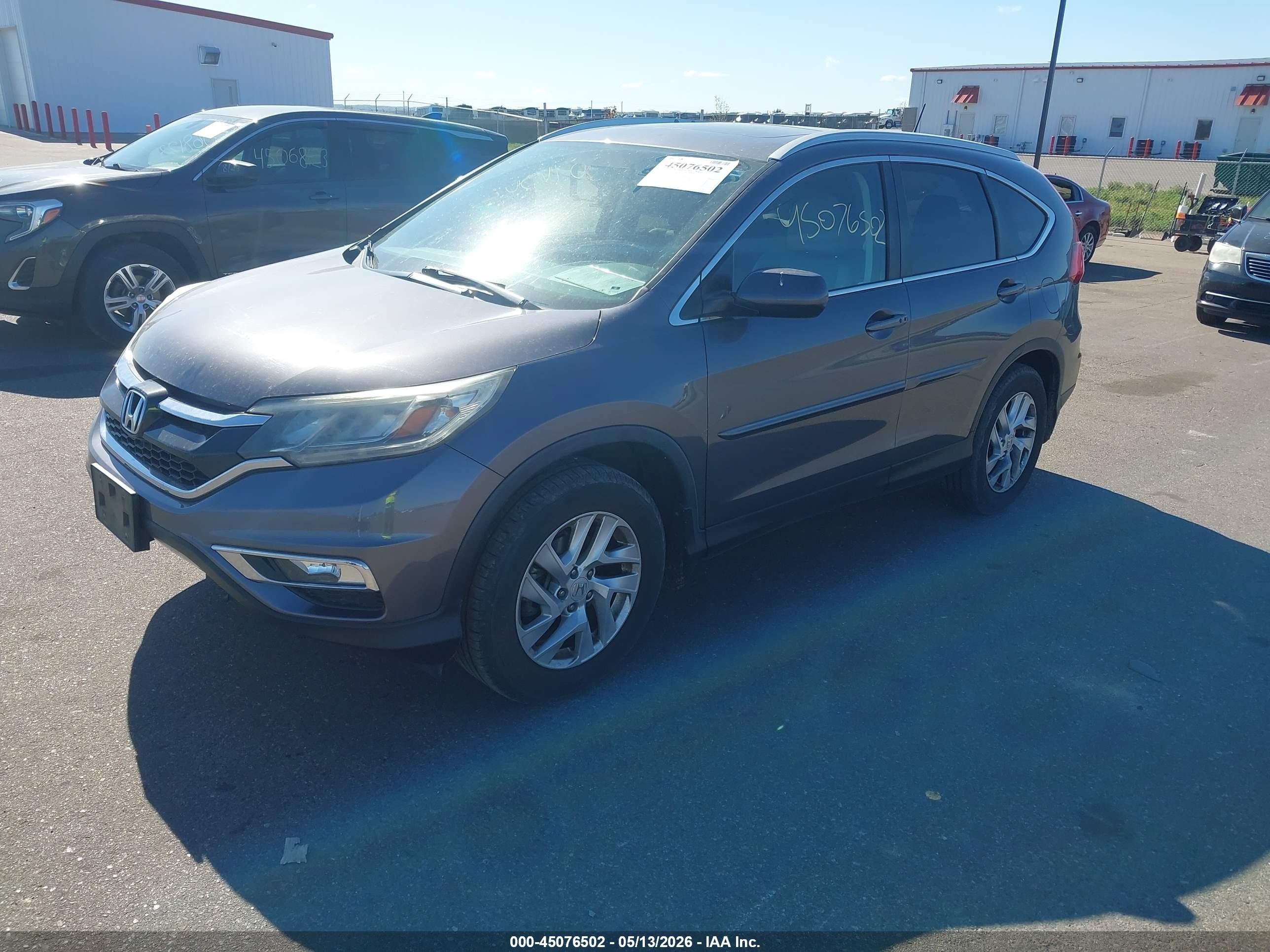 2015 Honda Cr-v Ex-l Gray vin: 5J6RM4H73FL047786