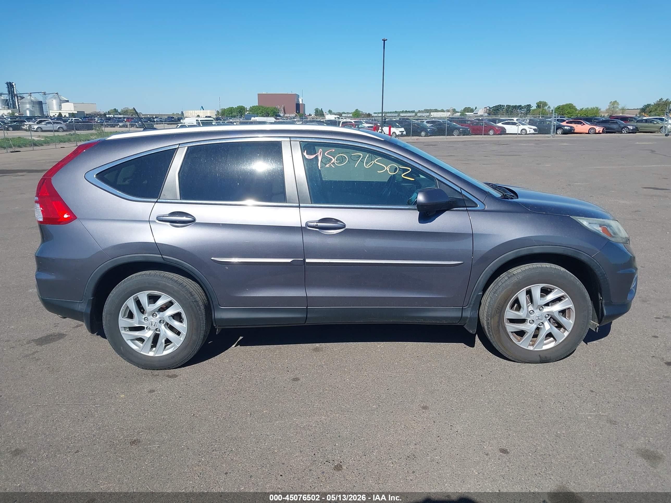 2015 Honda Cr-v Ex-l Gray vin: 5J6RM4H73FL047786