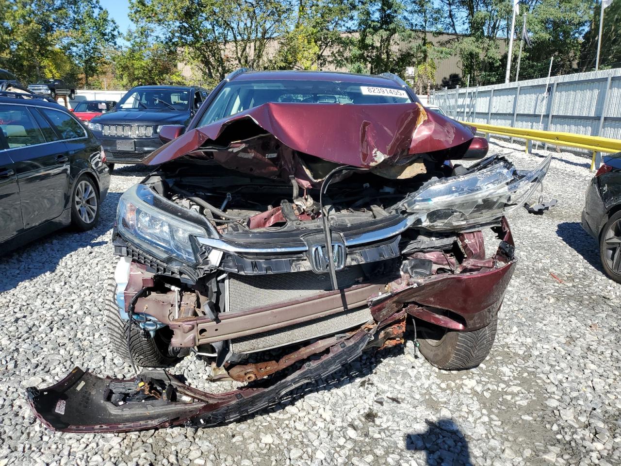 2015 Honda Cr-v Exl Red vin: 5J6RM4H73FL090508
