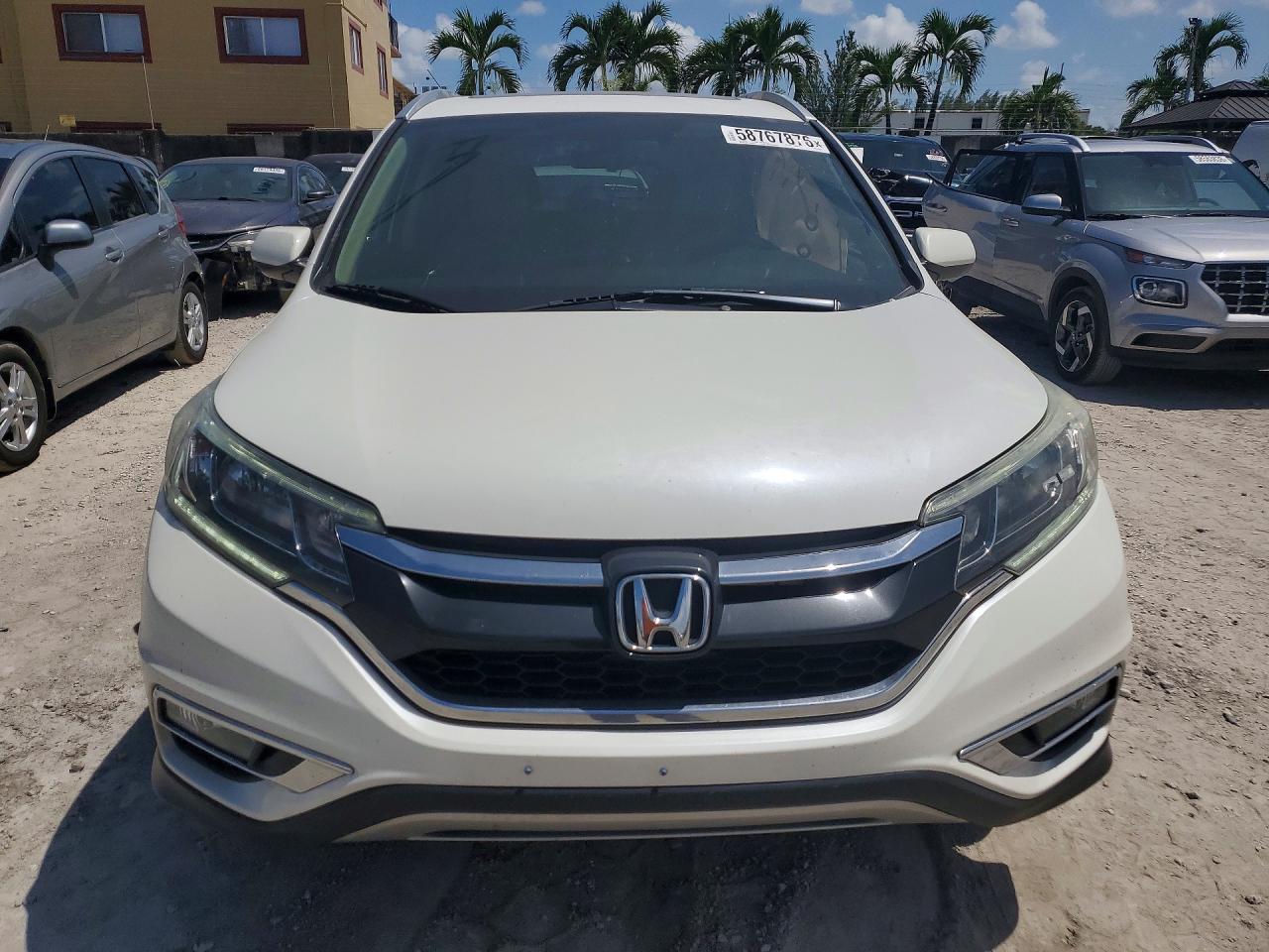2015 Honda Cr-v Exl White vin: 5J6RM4H73FL110644