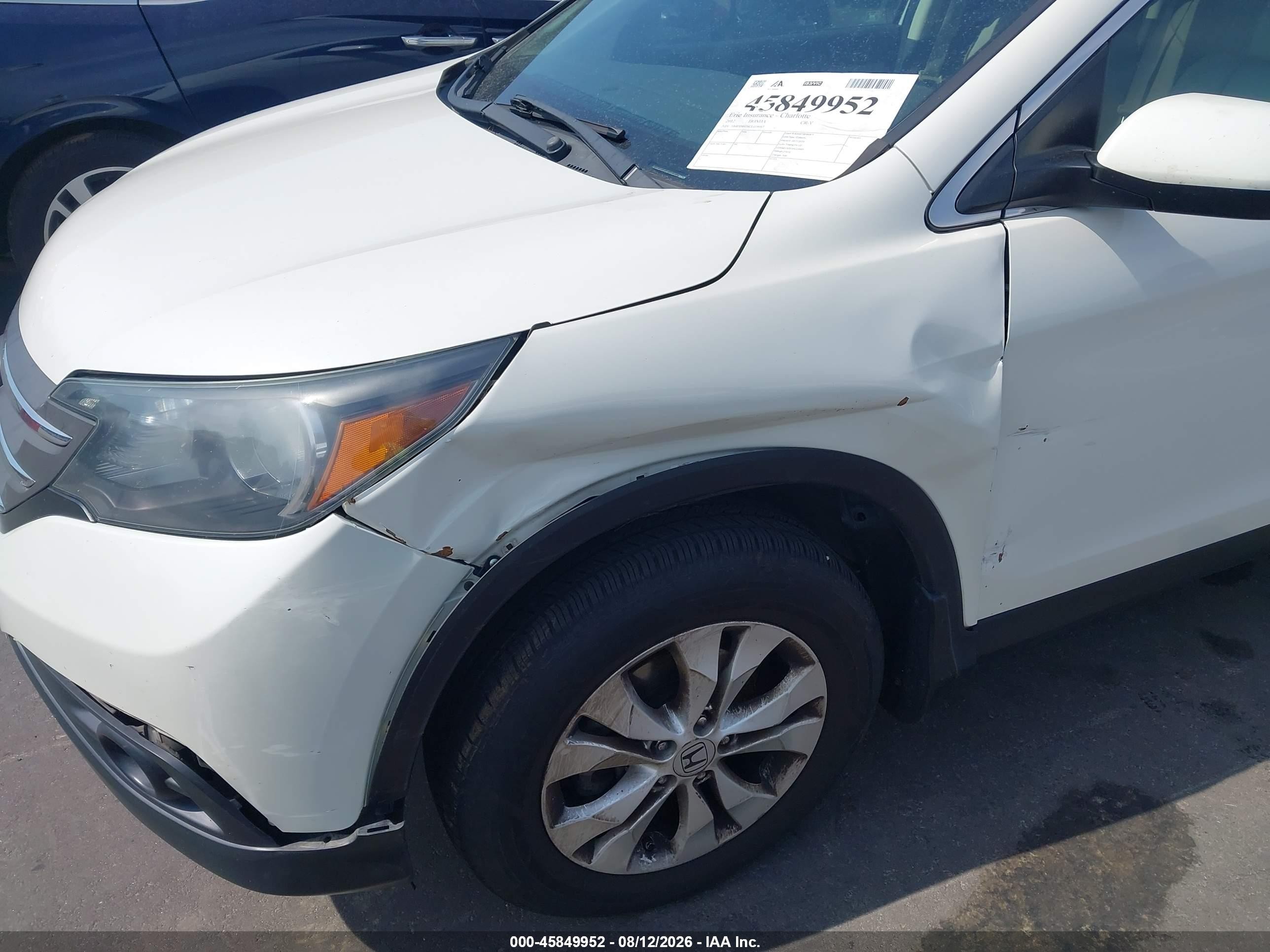 2012 Honda Cr-v Ex-l Белый vin: 5J6RM4H74CL058047