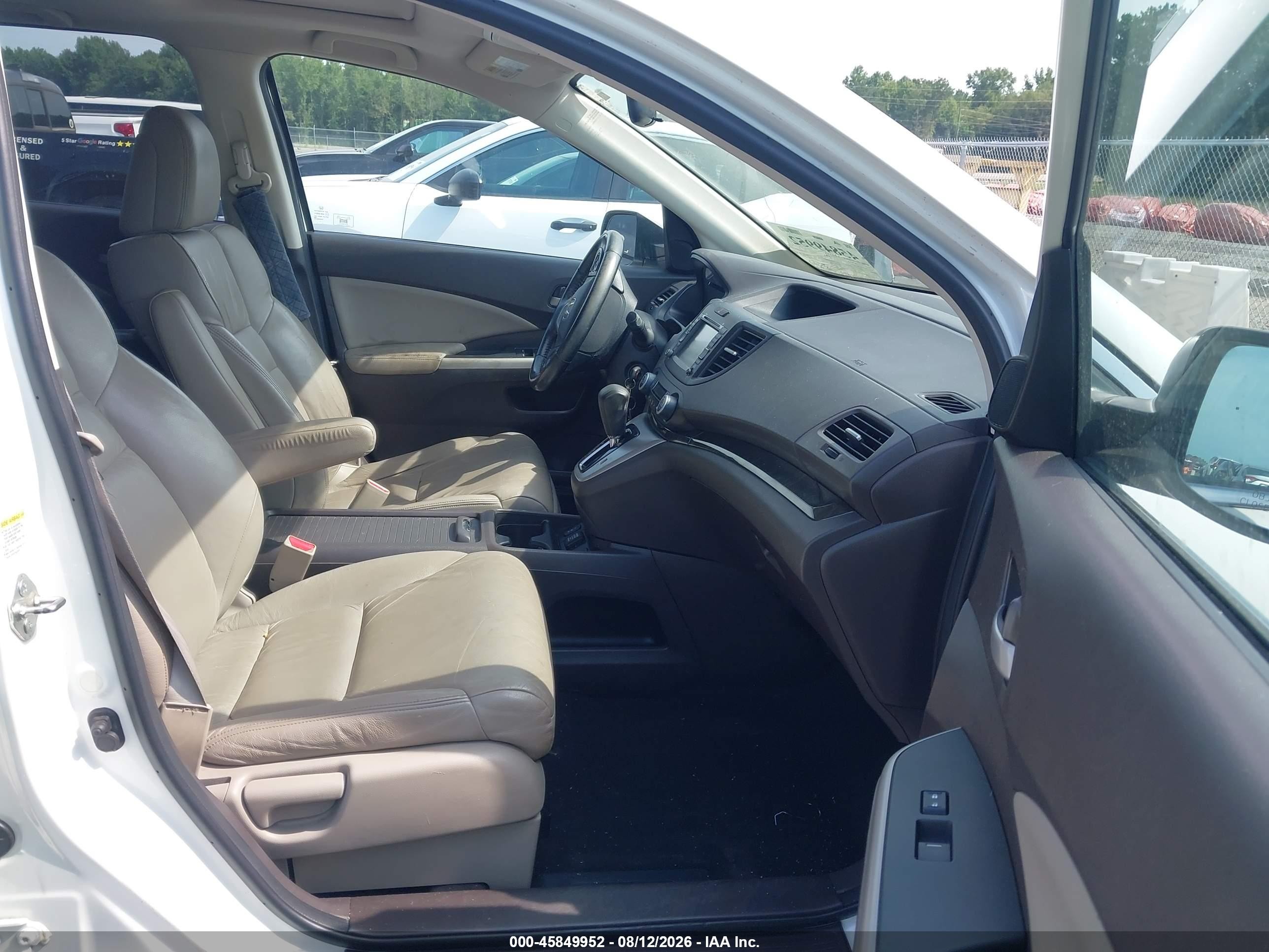 2012 Honda Cr-v Ex-l Белый vin: 5J6RM4H74CL058047