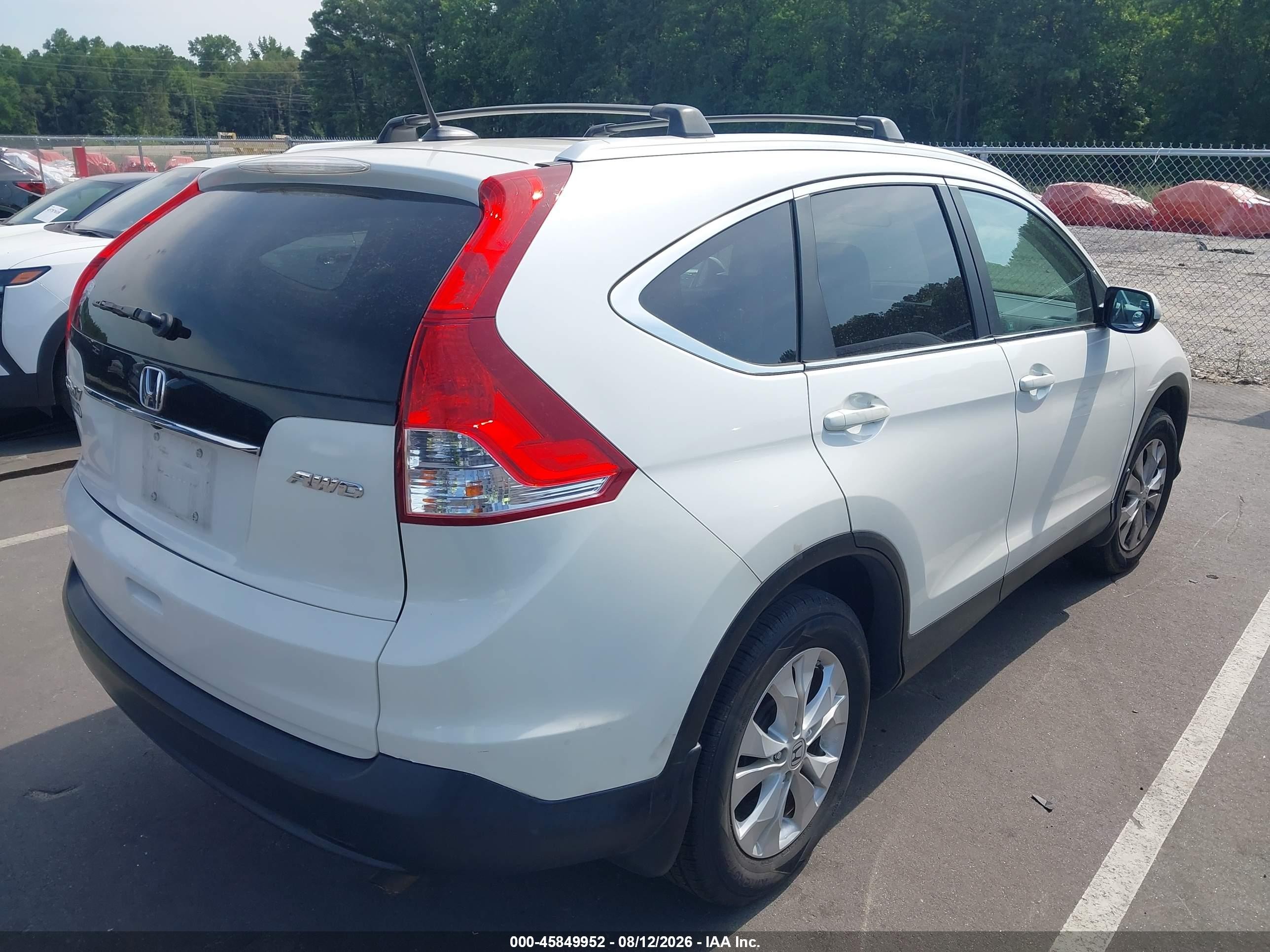 2012 Honda Cr-v Ex-l Белый vin: 5J6RM4H74CL058047
