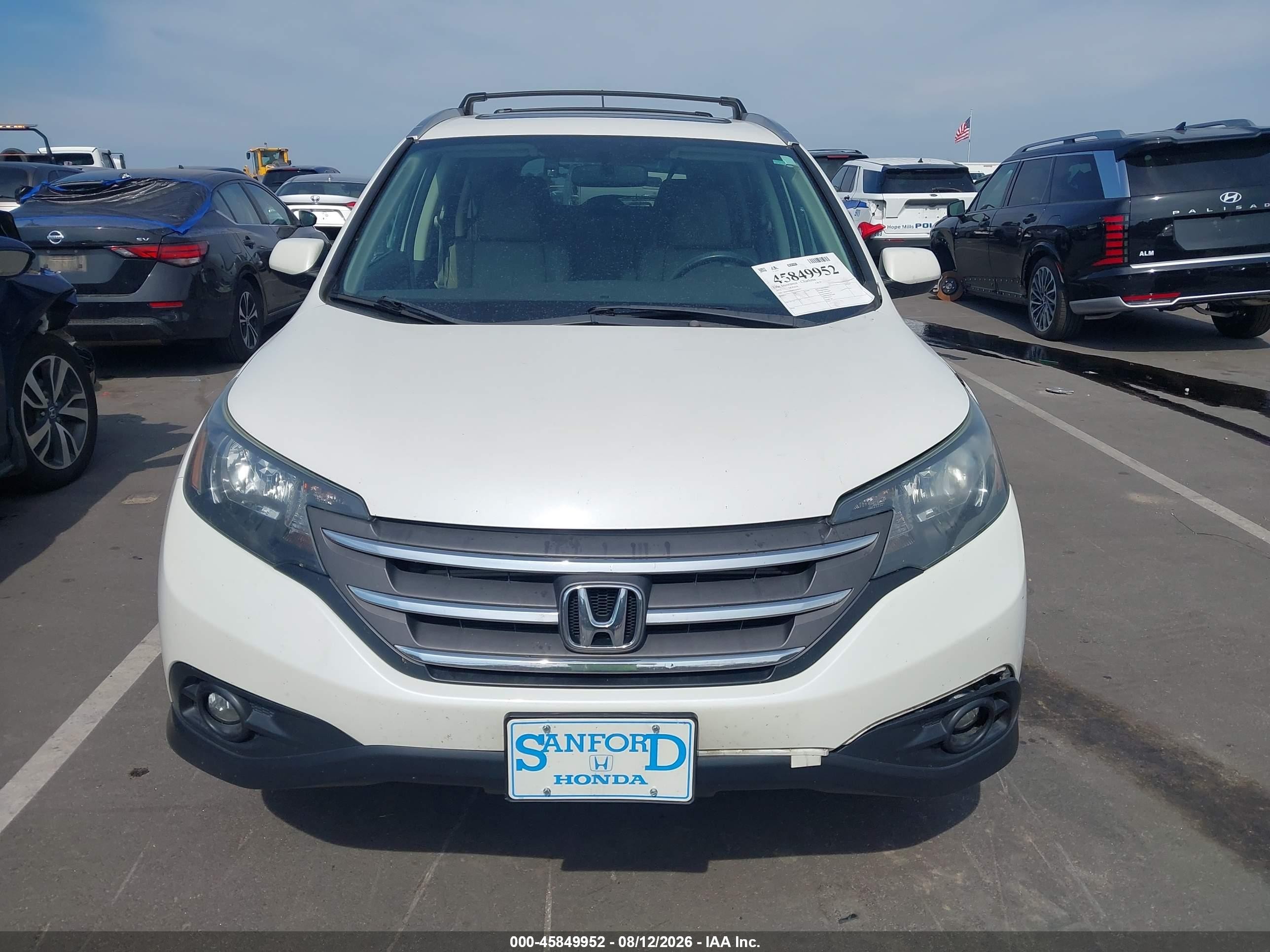2012 Honda Cr-v Ex-l Белый vin: 5J6RM4H74CL058047
