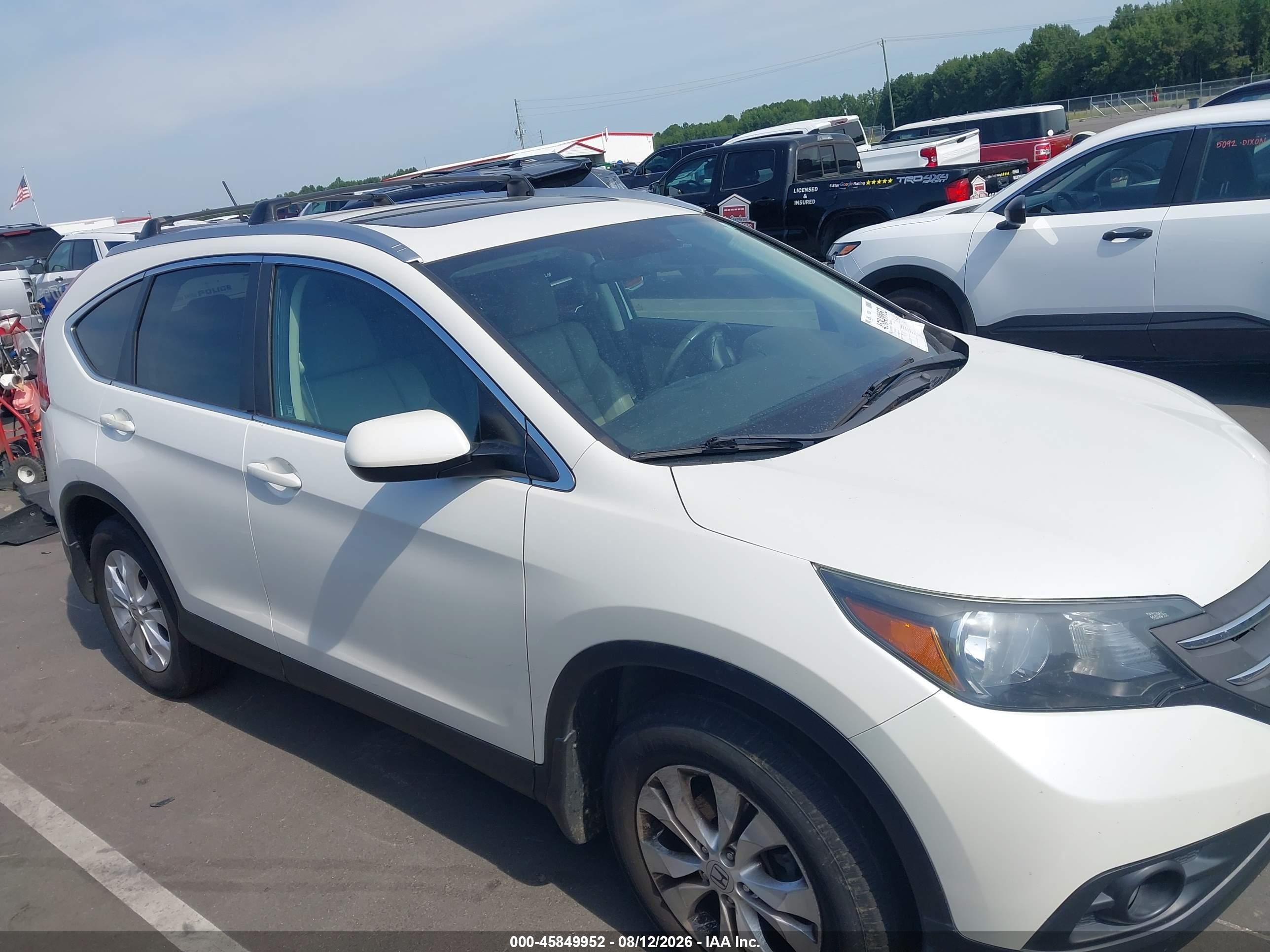 2012 Honda Cr-v Ex-l Белый vin: 5J6RM4H74CL058047