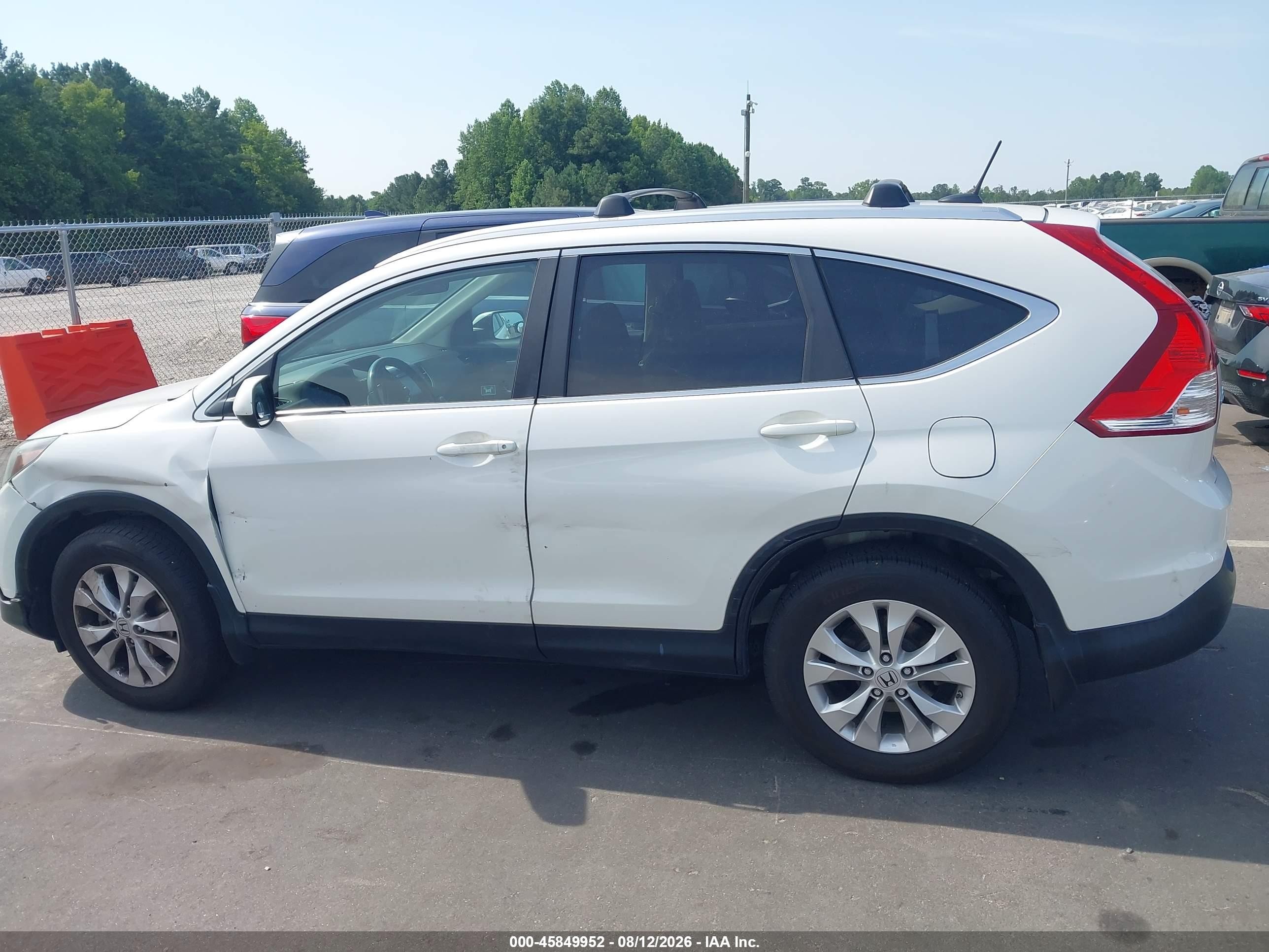 2012 Honda Cr-v Ex-l Белый vin: 5J6RM4H74CL058047