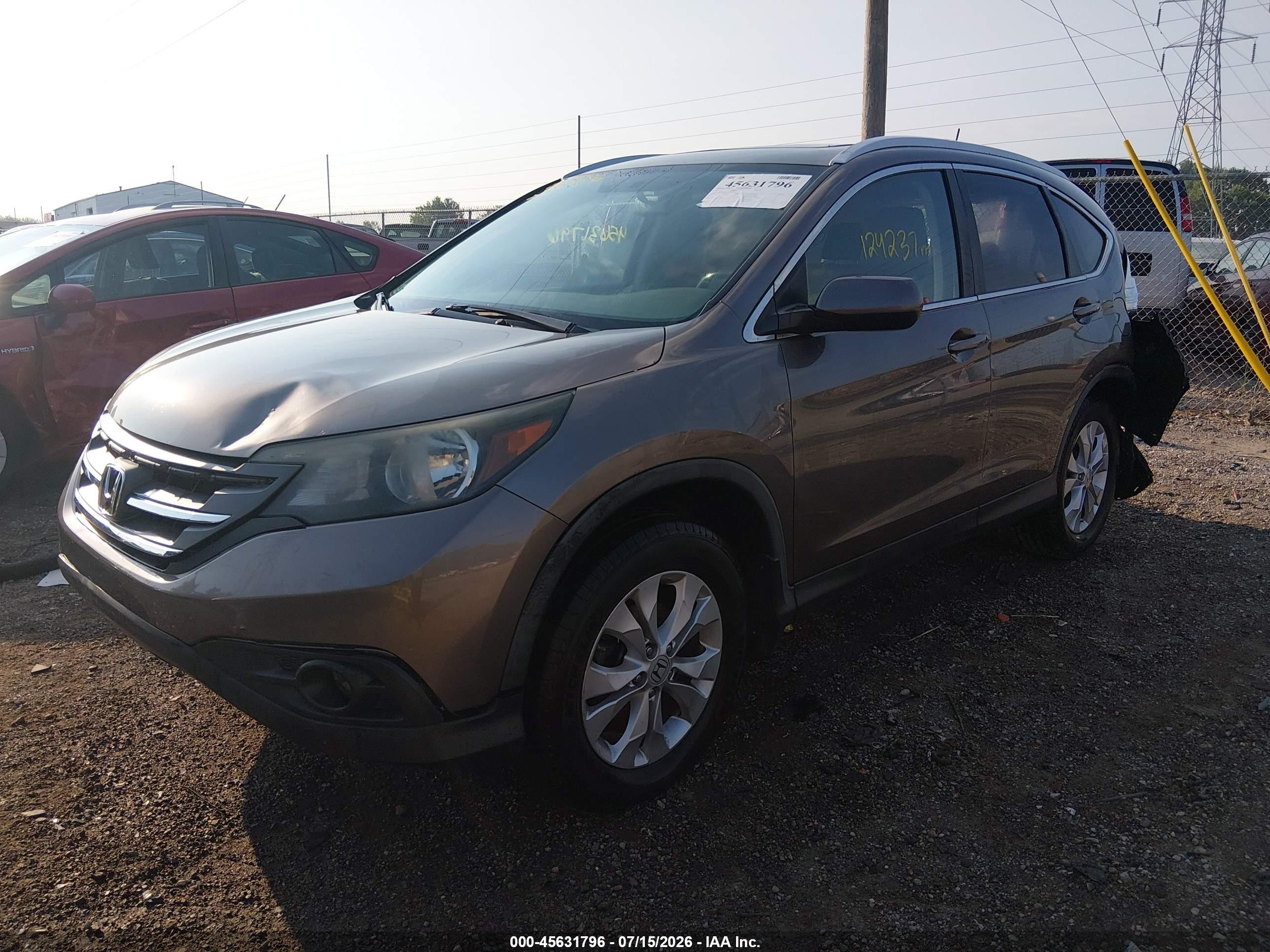 2012 Honda Cr-v Ex-l Brown vin: 5J6RM4H74CL058114